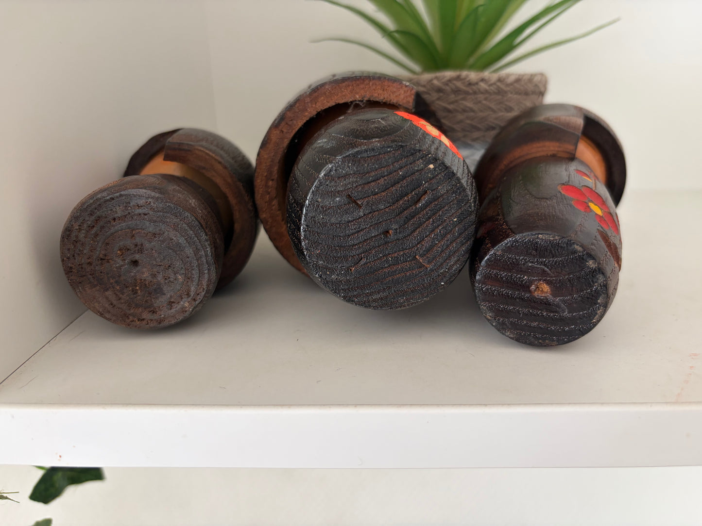 Set off 3 vintage Sosaku kokeshi