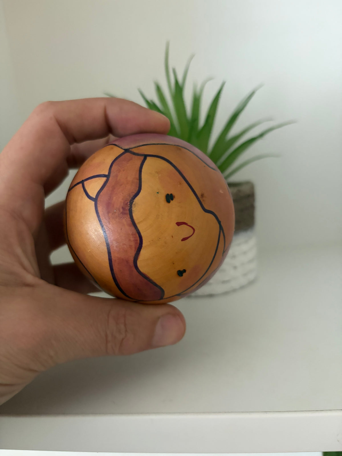 Rare vintage Fig kokeshi by Hiroe Fukushima