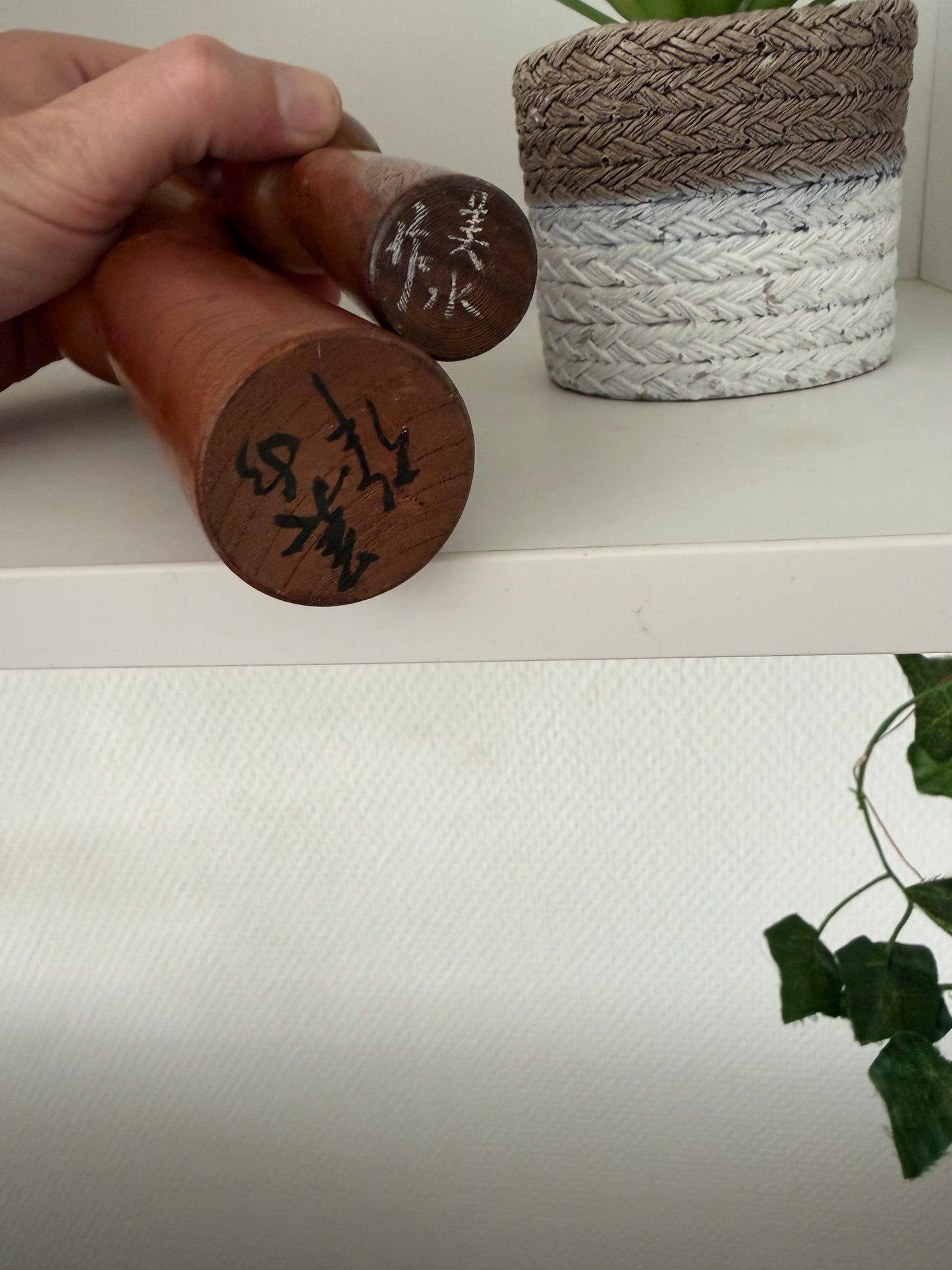 Set off two rare Vintage Creative Kokeshi by Hitokura Masamkido