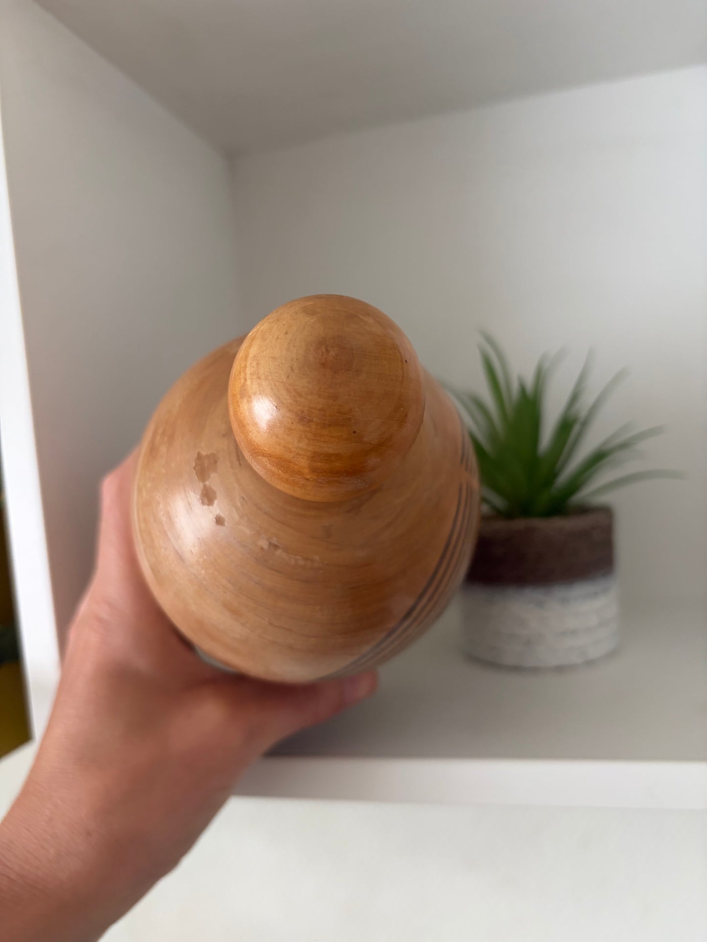 Chunky vintage Sosaku kokeshi by Sato Suigai (1920-)