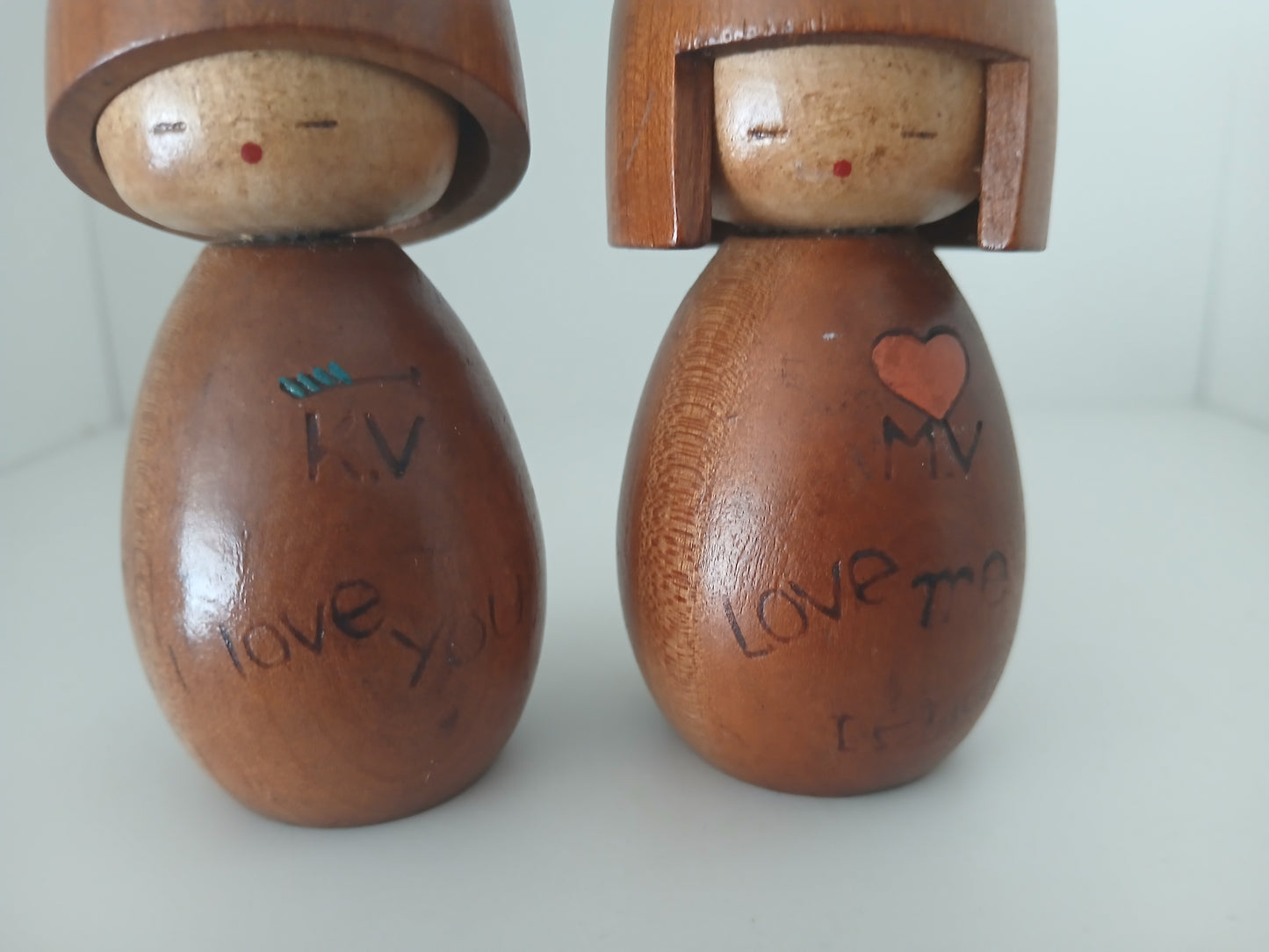 Vintage set off creative kokeshi by Masashi Takeda (1930-2015)