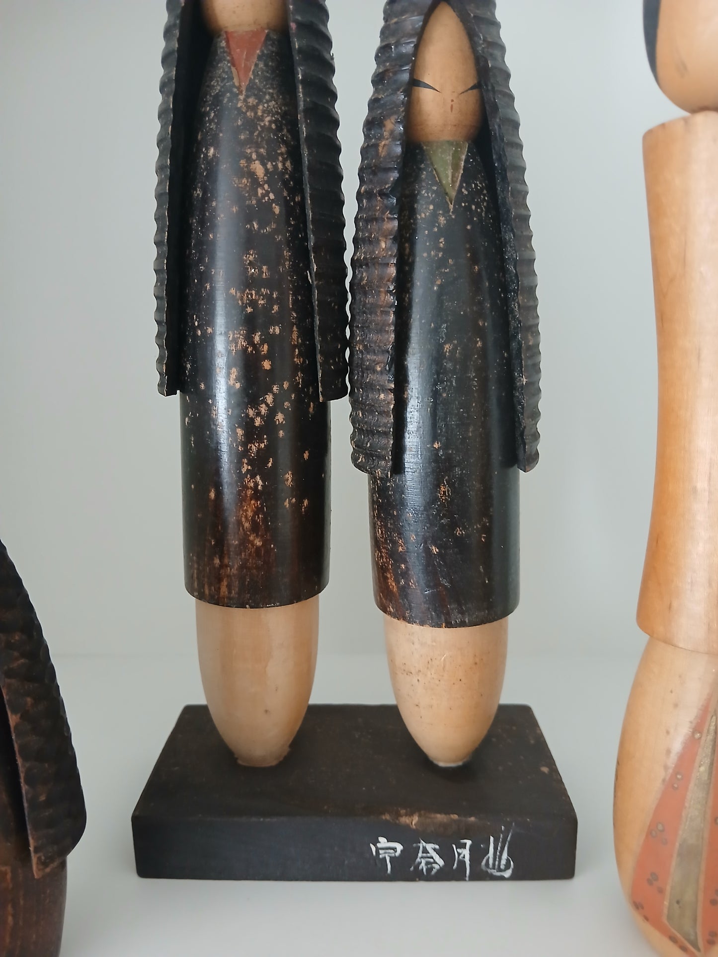 Set of 4 kokeshi by Shozan shido (1932-1995)