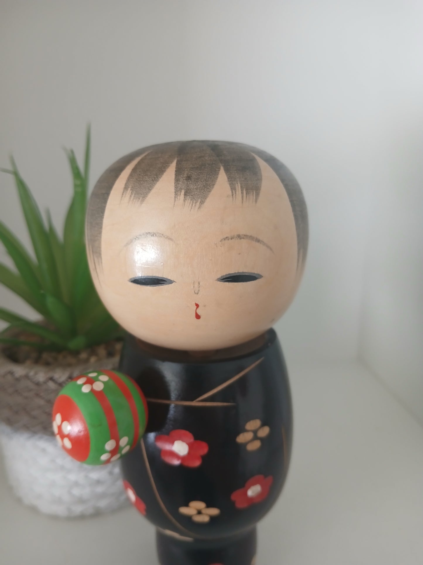 Vintage creative kokeshi with ball