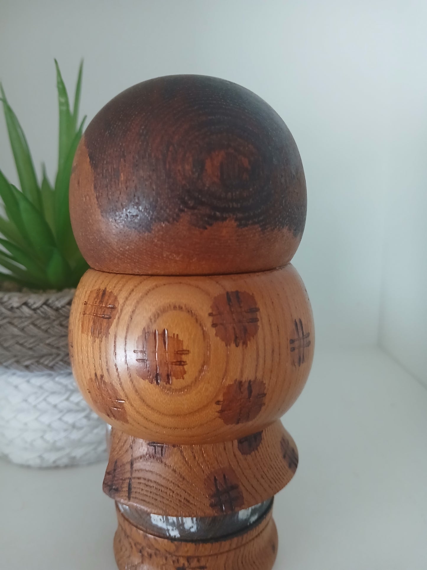 Rare Vintage Sosaku Kokeshi by Aoki Ryoka (1931-)