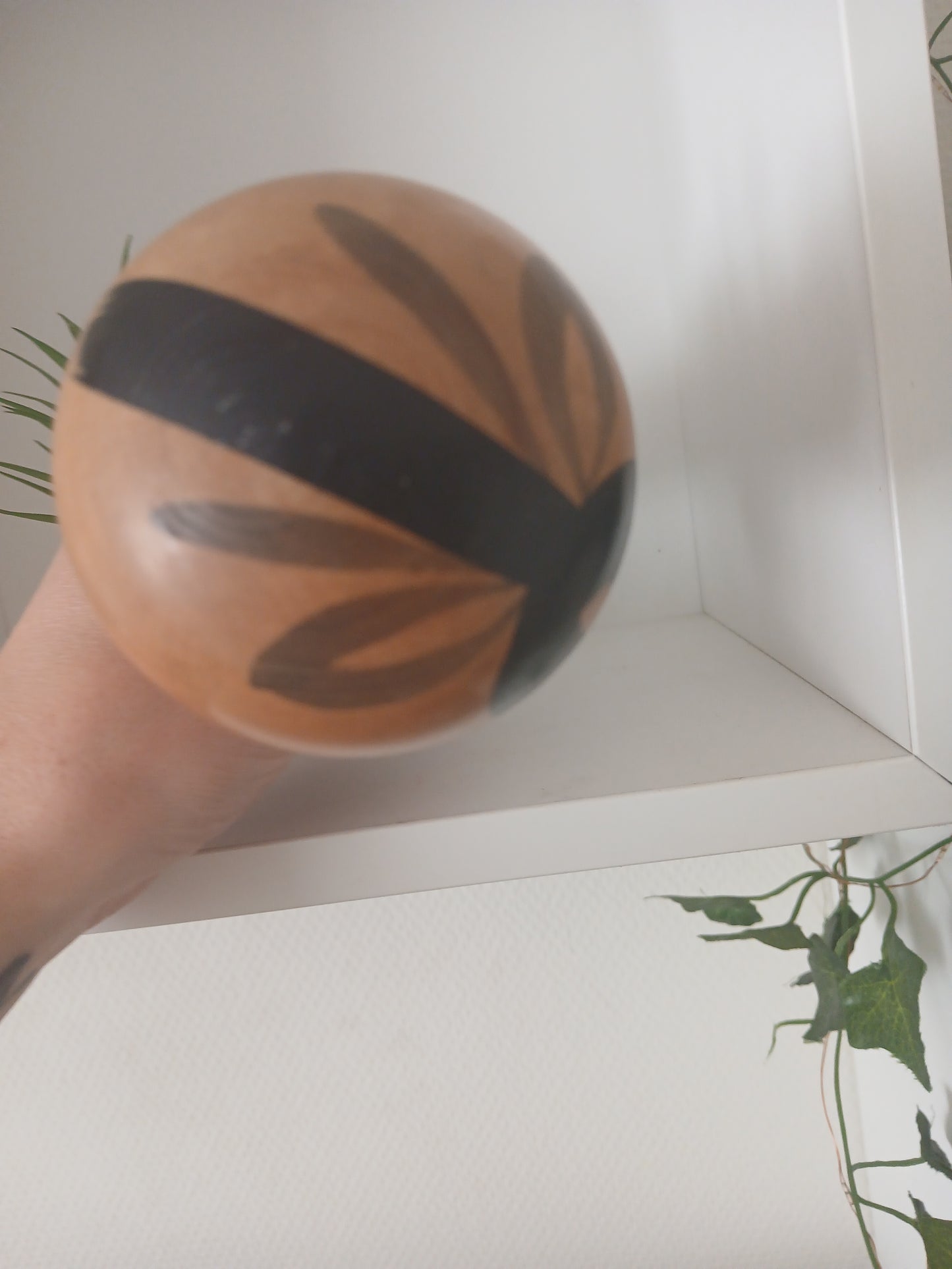 Lovely vintage red lacquer kokeshi by Takahashi Tatsuro