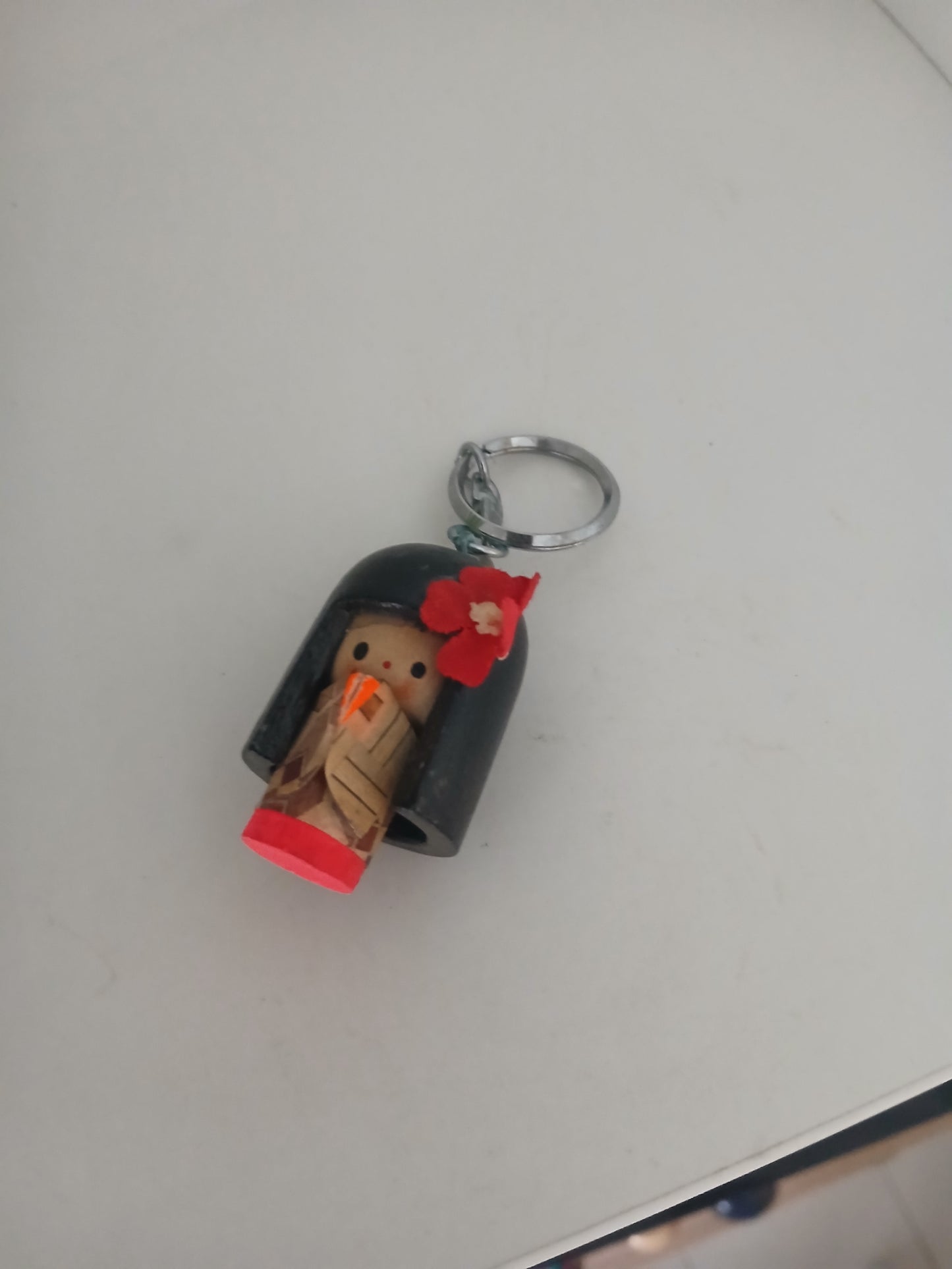Vintage key ring kokeshi