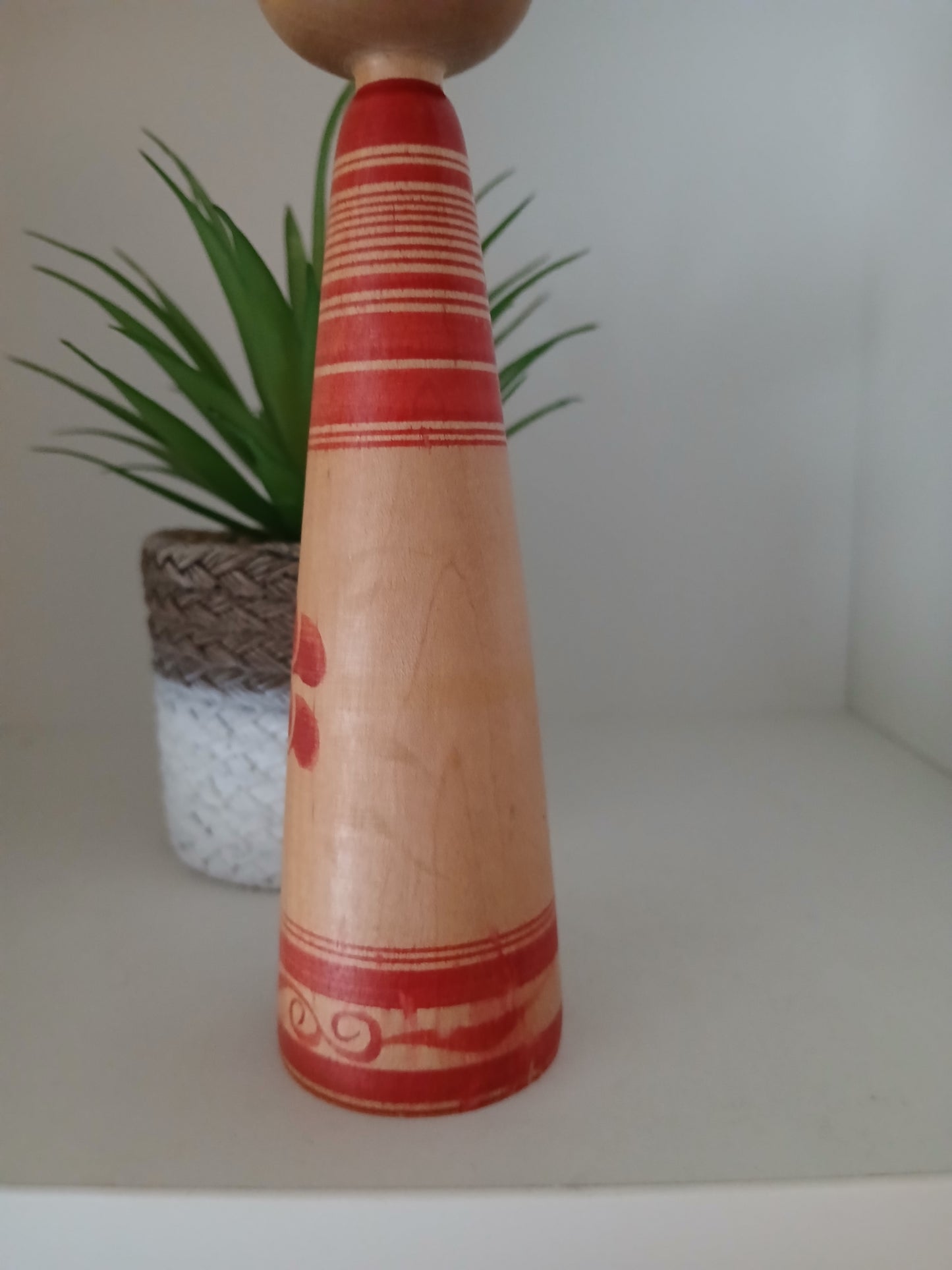 Vintage traditional Tsugaru kokeshi by Sato Nobu