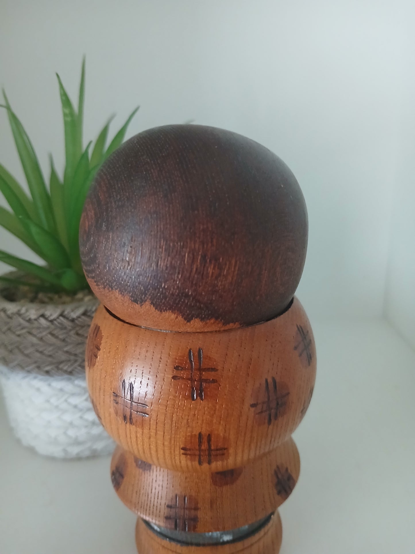 Rare Vintage Sosaku Kokeshi by Aoki Ryoka (1931-)