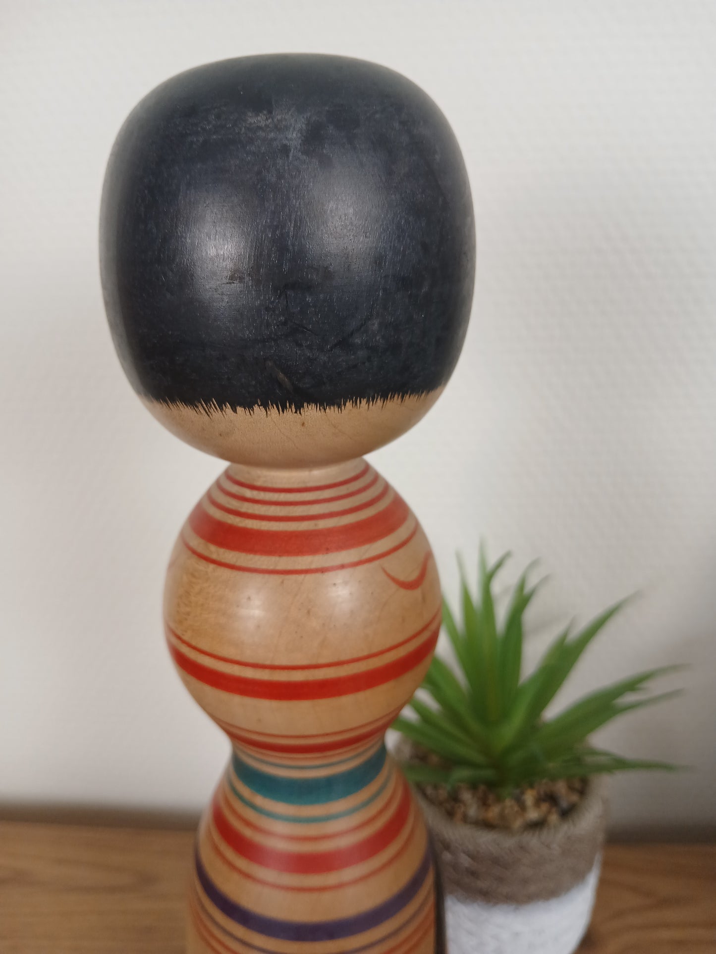 Vintage traditional Tsugaru kokeshi by Muramoto Fumio