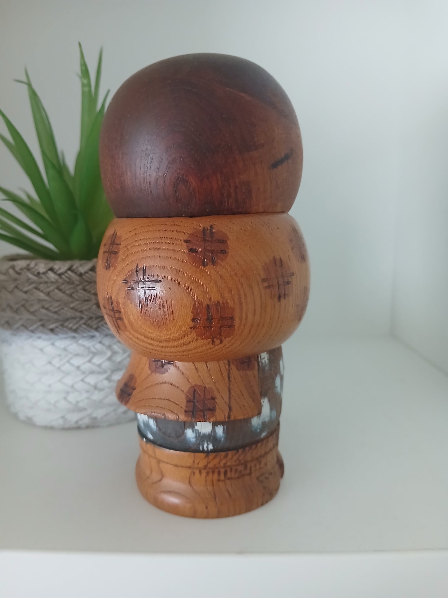 Rare Vintage Sosaku Kokeshi by Aoki Ryoka (1931-)
