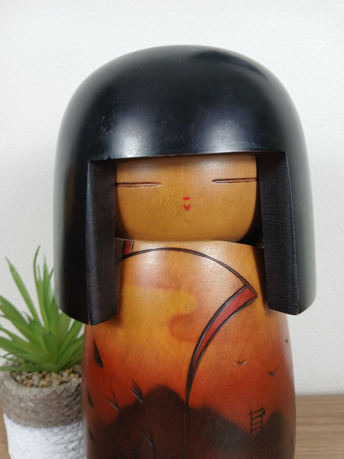 Vintage big chunky Gumma Kokeshi by Masae Fujikawa (1942-2015)