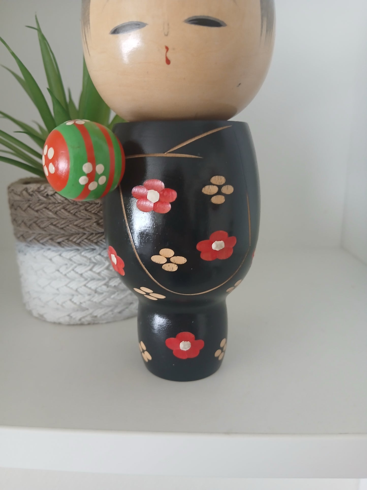 Vintage creative kokeshi with ball