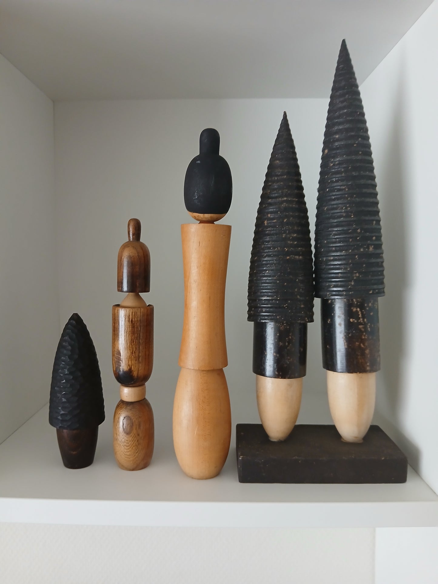 Set of 4 kokeshi by Shozan shido (1932-1995)