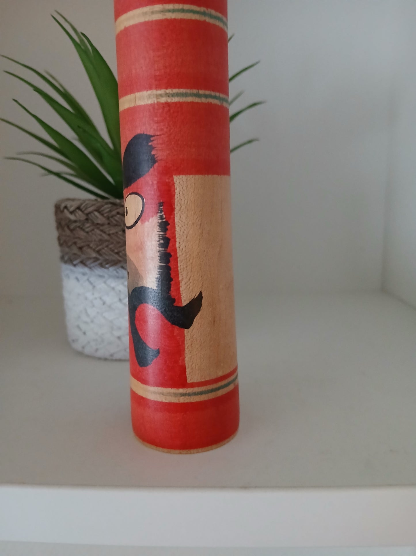 Vintage traditional Tsugaru kokeshi with Daruma