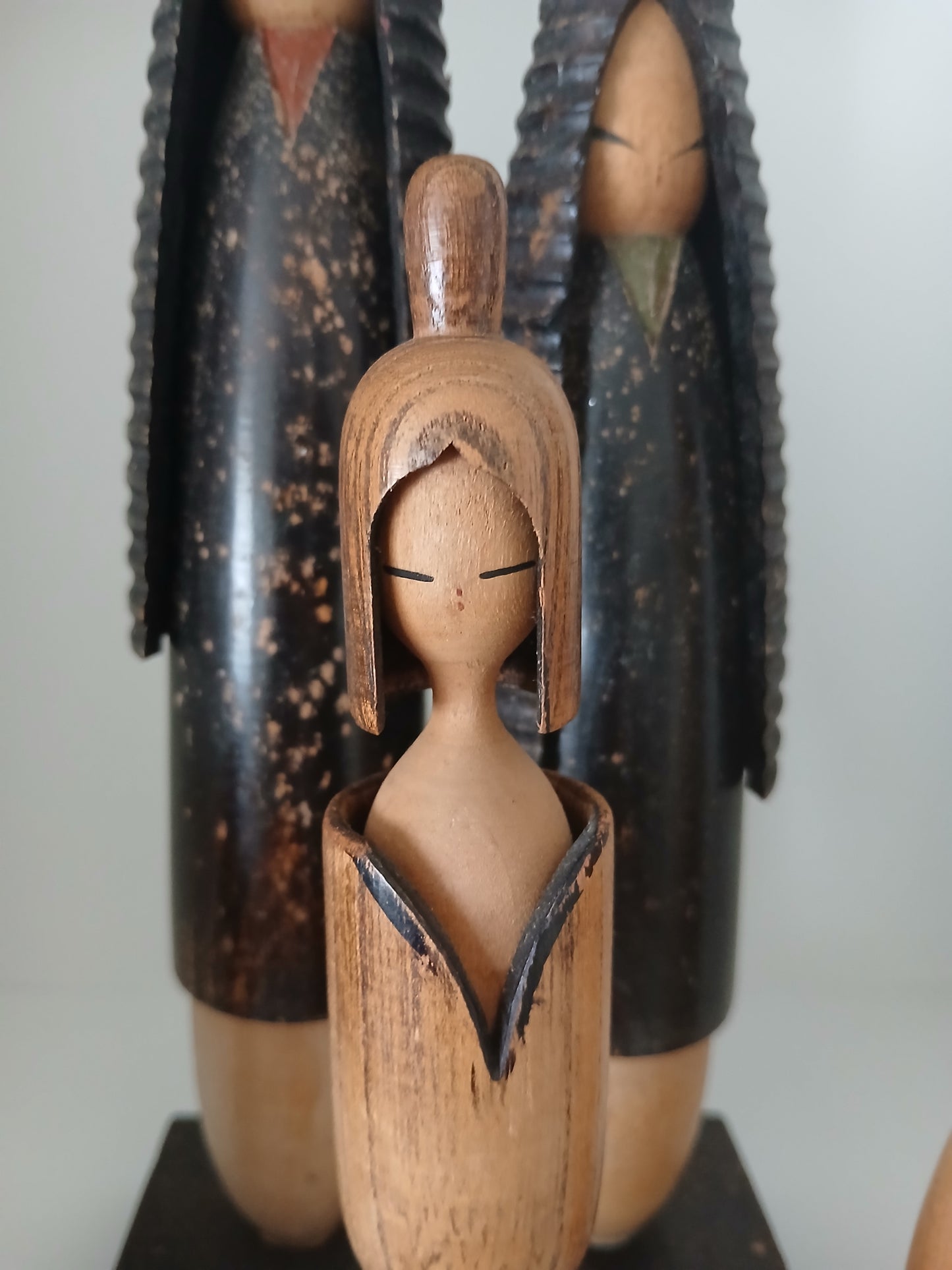 Set of 4 kokeshi by Shozan shido (1932-1995)