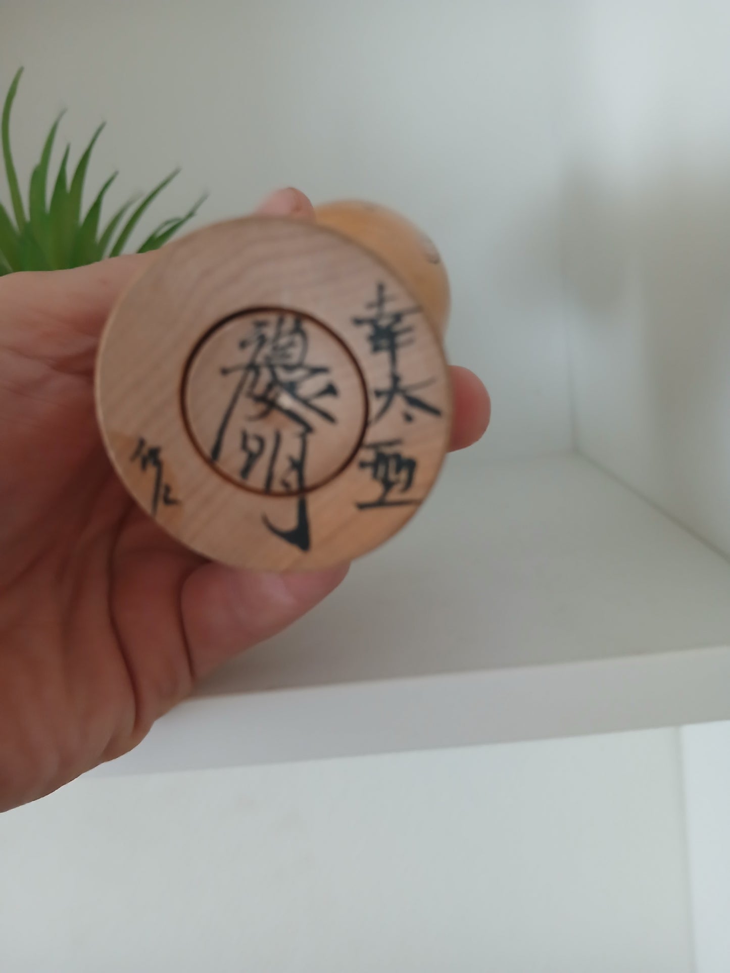 Vintage traditional Yajiro Kokeshi by Sato Yoshiaki -with rattle in the head