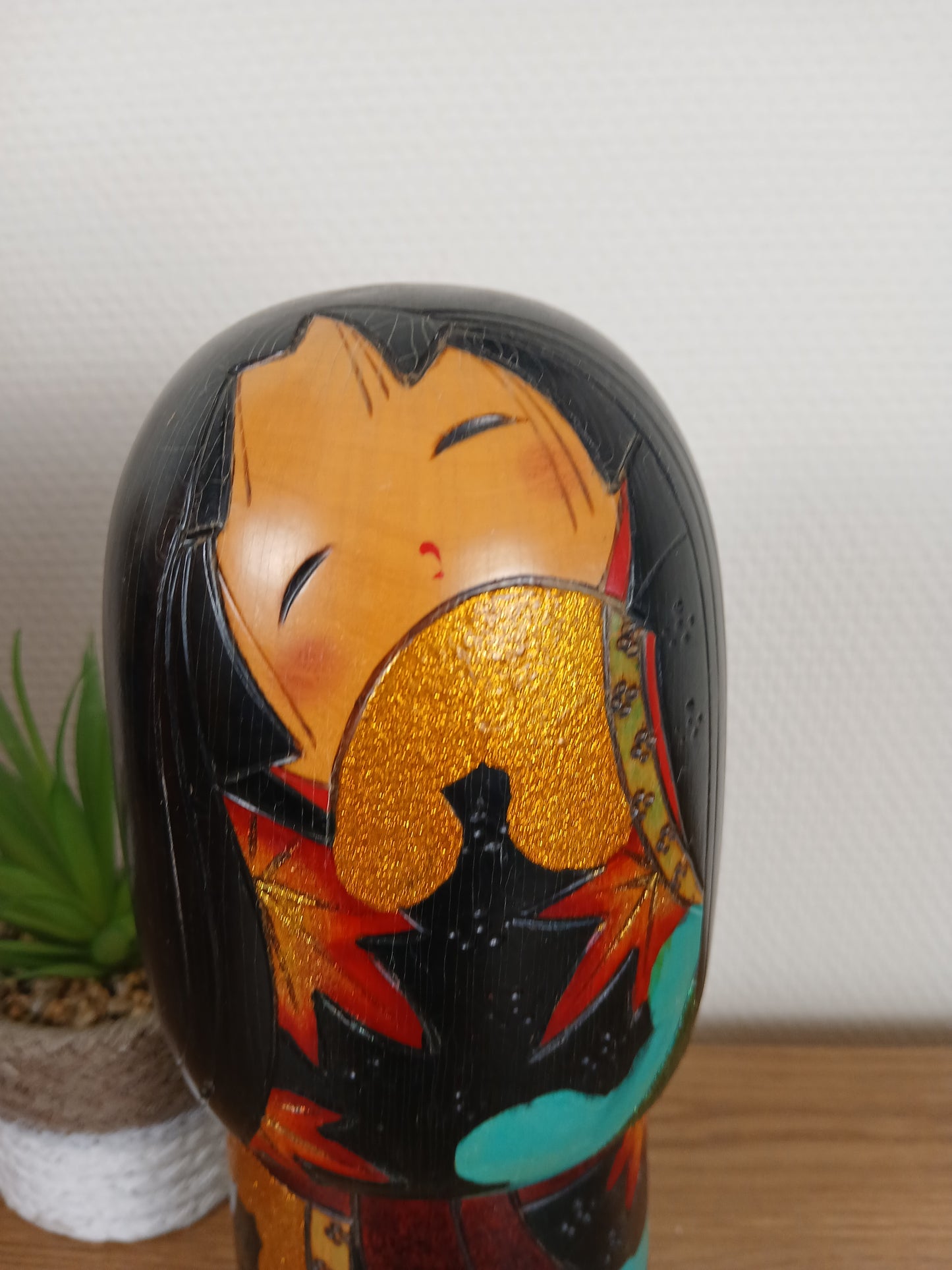 Beautiful creative Kokeshi made by Toshio Sekiguchi (1947-)