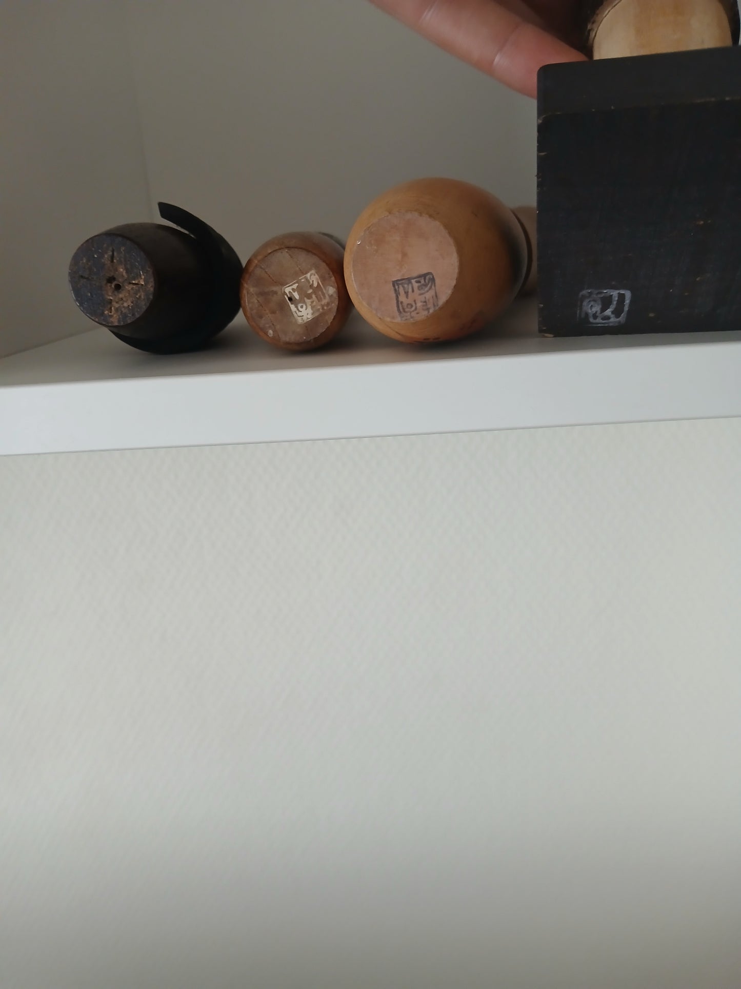 Set of 4 kokeshi by Shozan shido (1932-1995)