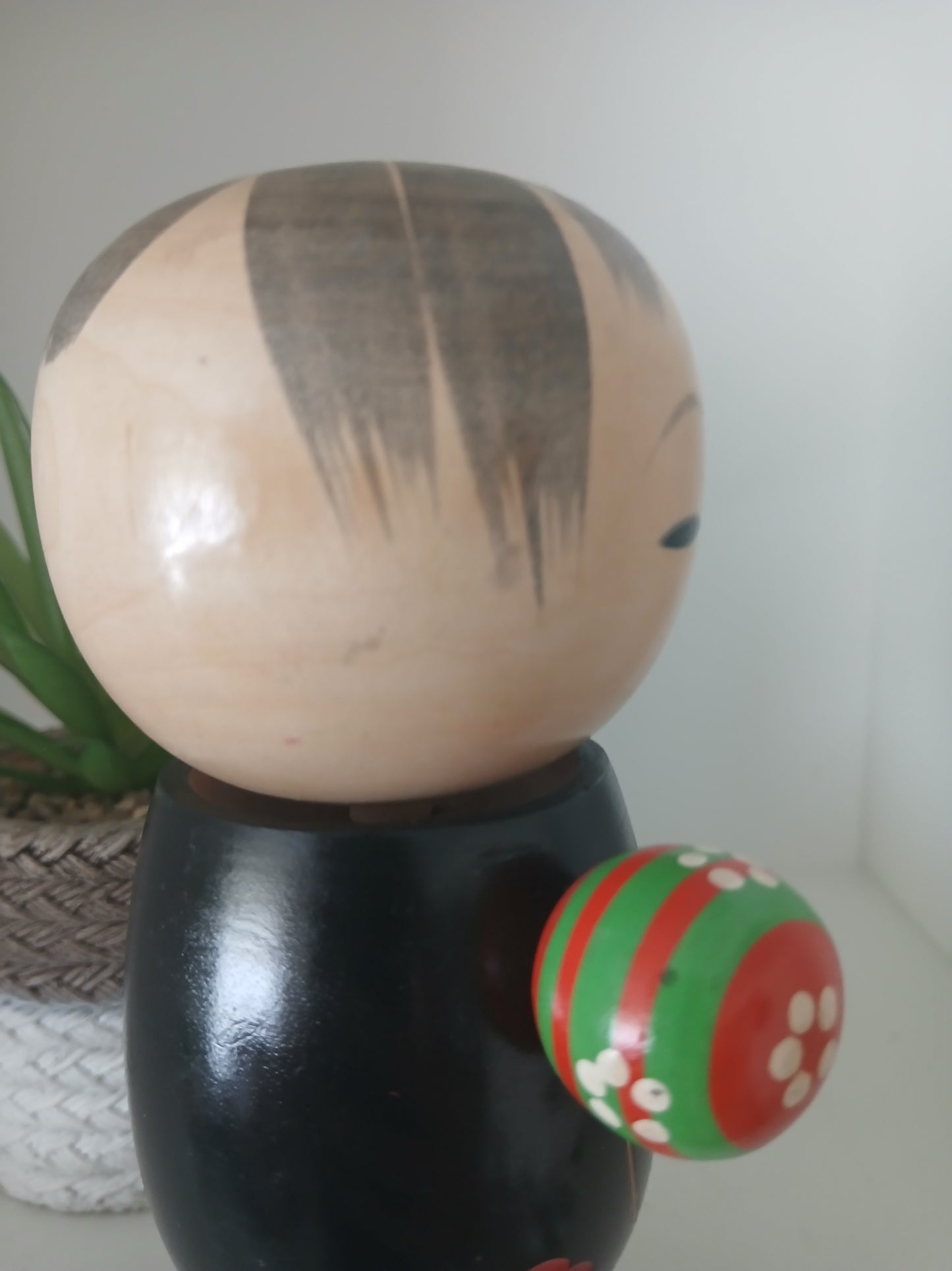 Vintage creative kokeshi with ball