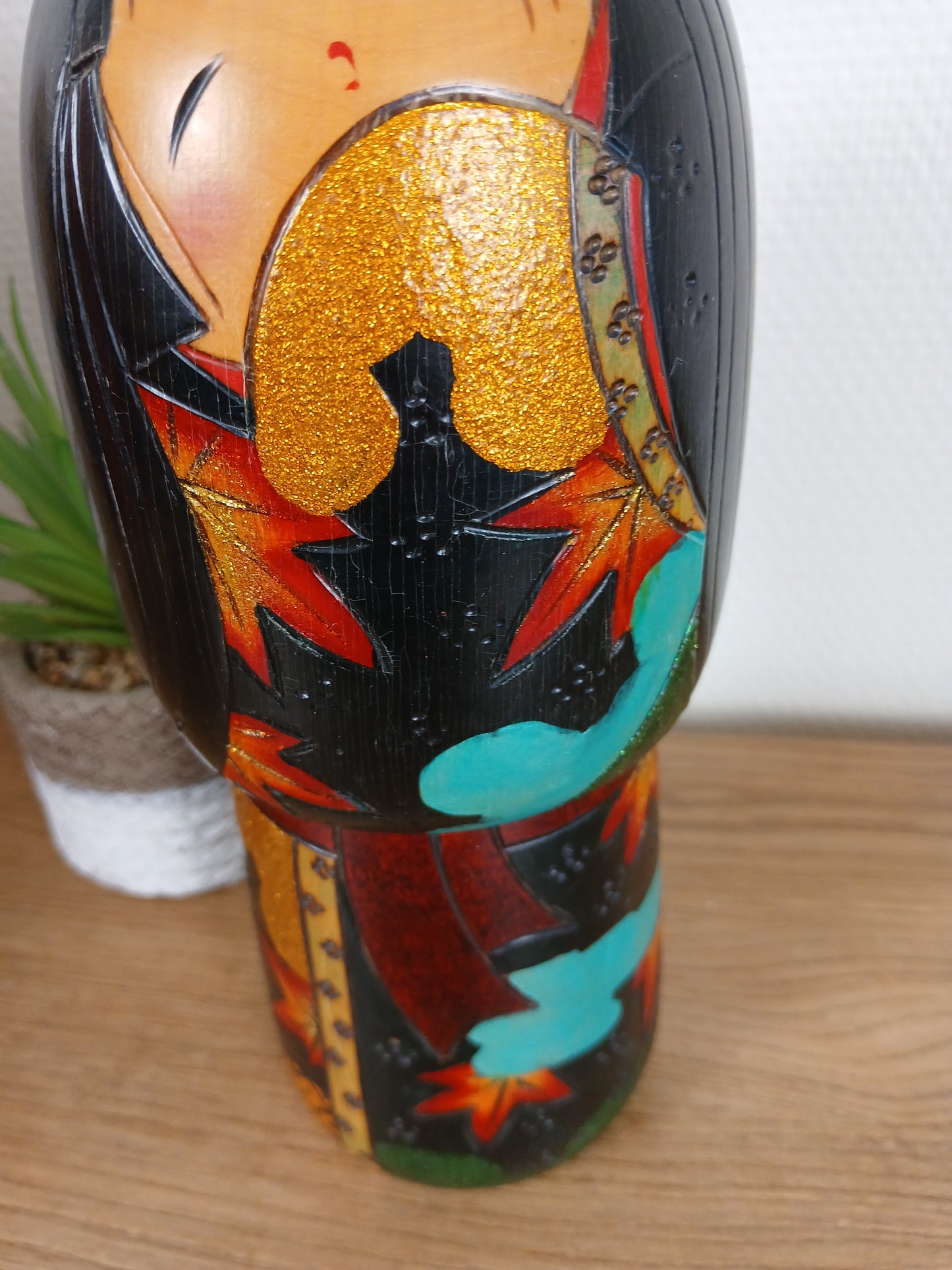 Beautiful creative Kokeshi made by Toshio Sekiguchi (1947-)