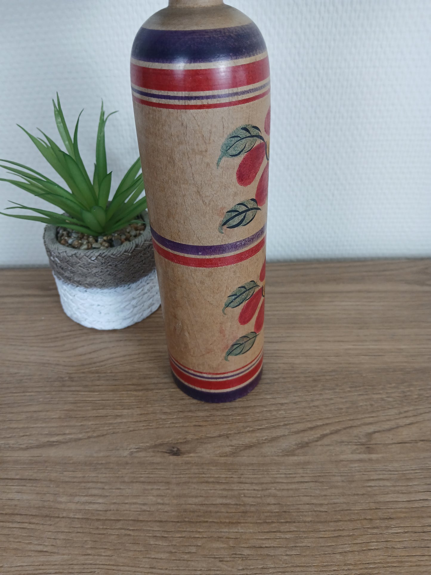 Rare Vintage traditional Tsugaru kokeshi by Mori Senzo (1922-2003)
