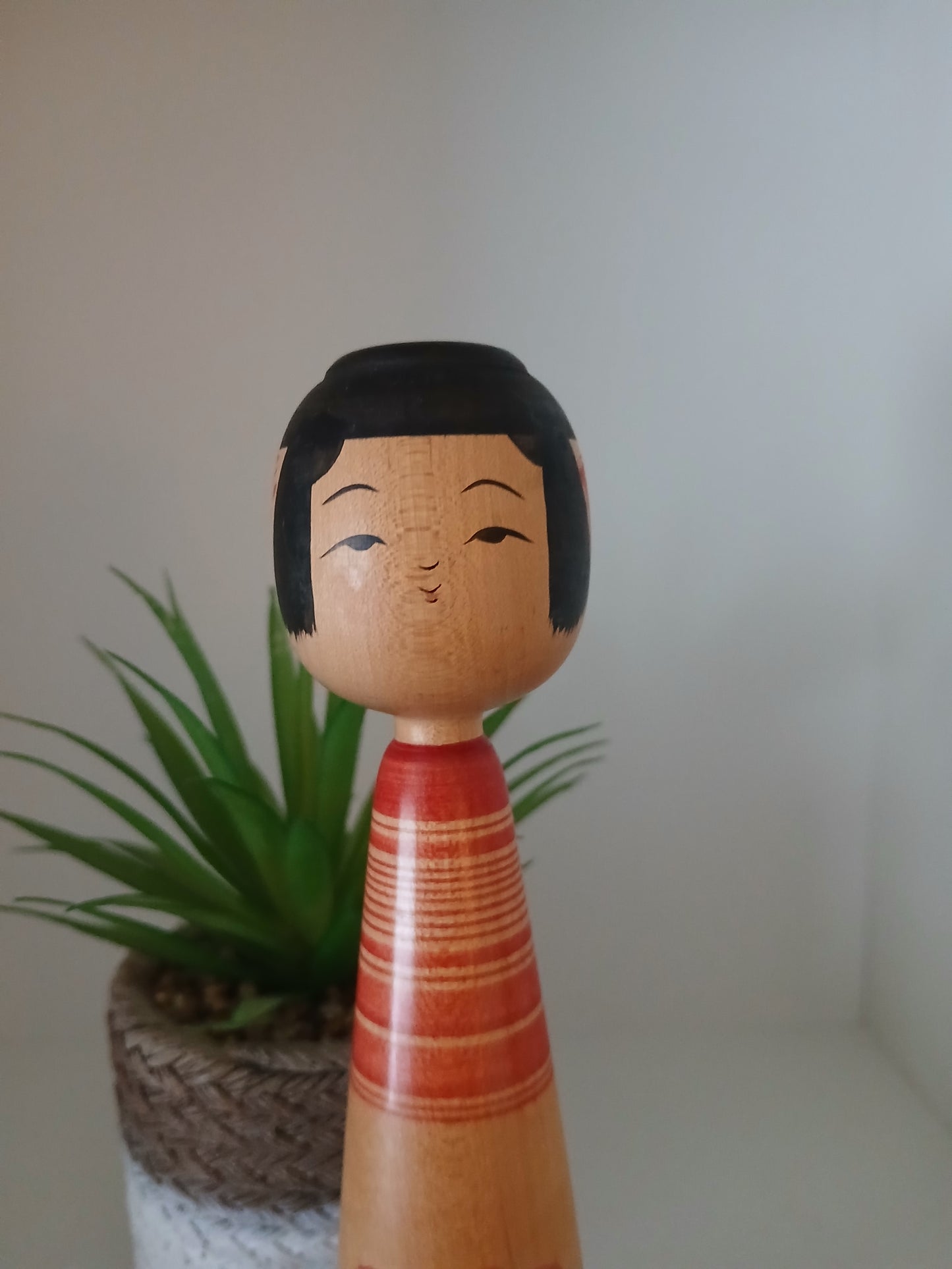 Vintage traditional Tsugaru kokeshi by Sato Nobu