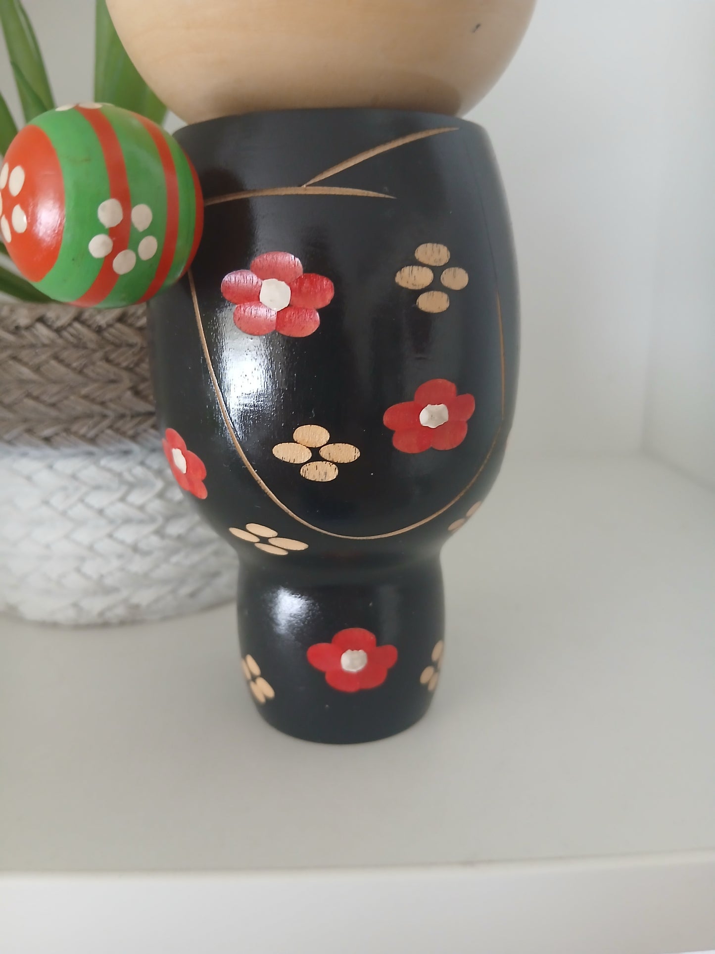 Vintage creative kokeshi with ball