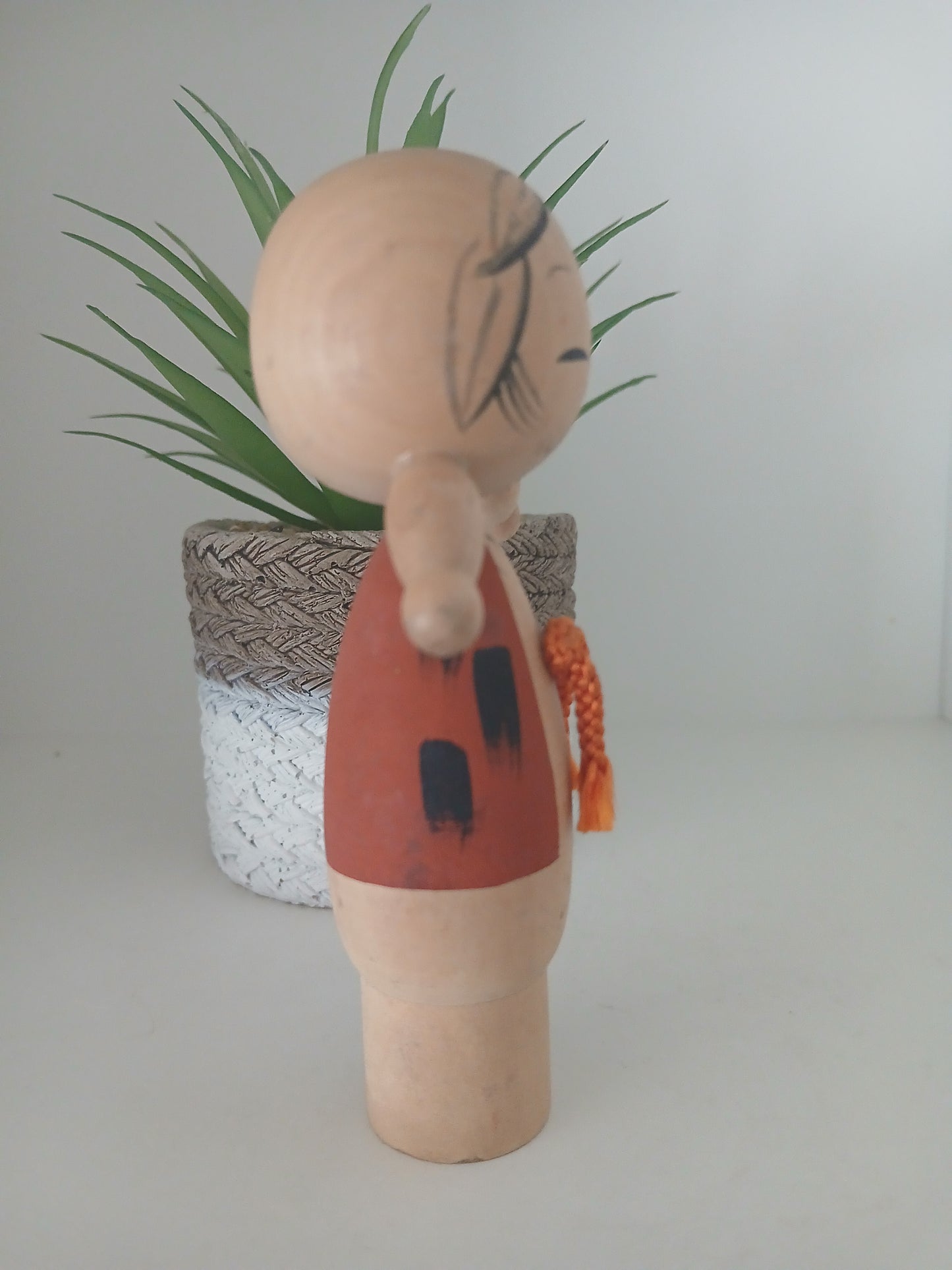 Cute creative kokeshi with lovely pigtails