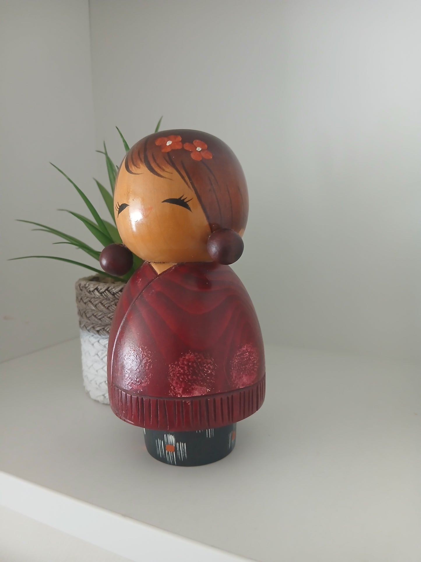 Rare Vintage Sosaku Kokeshi by Aoki Ryoka (1931-)