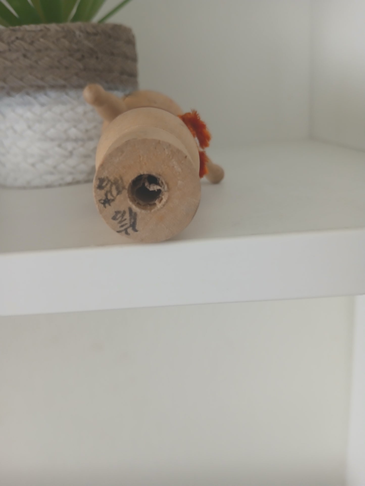 Cute creative kokeshi with lovely pigtails