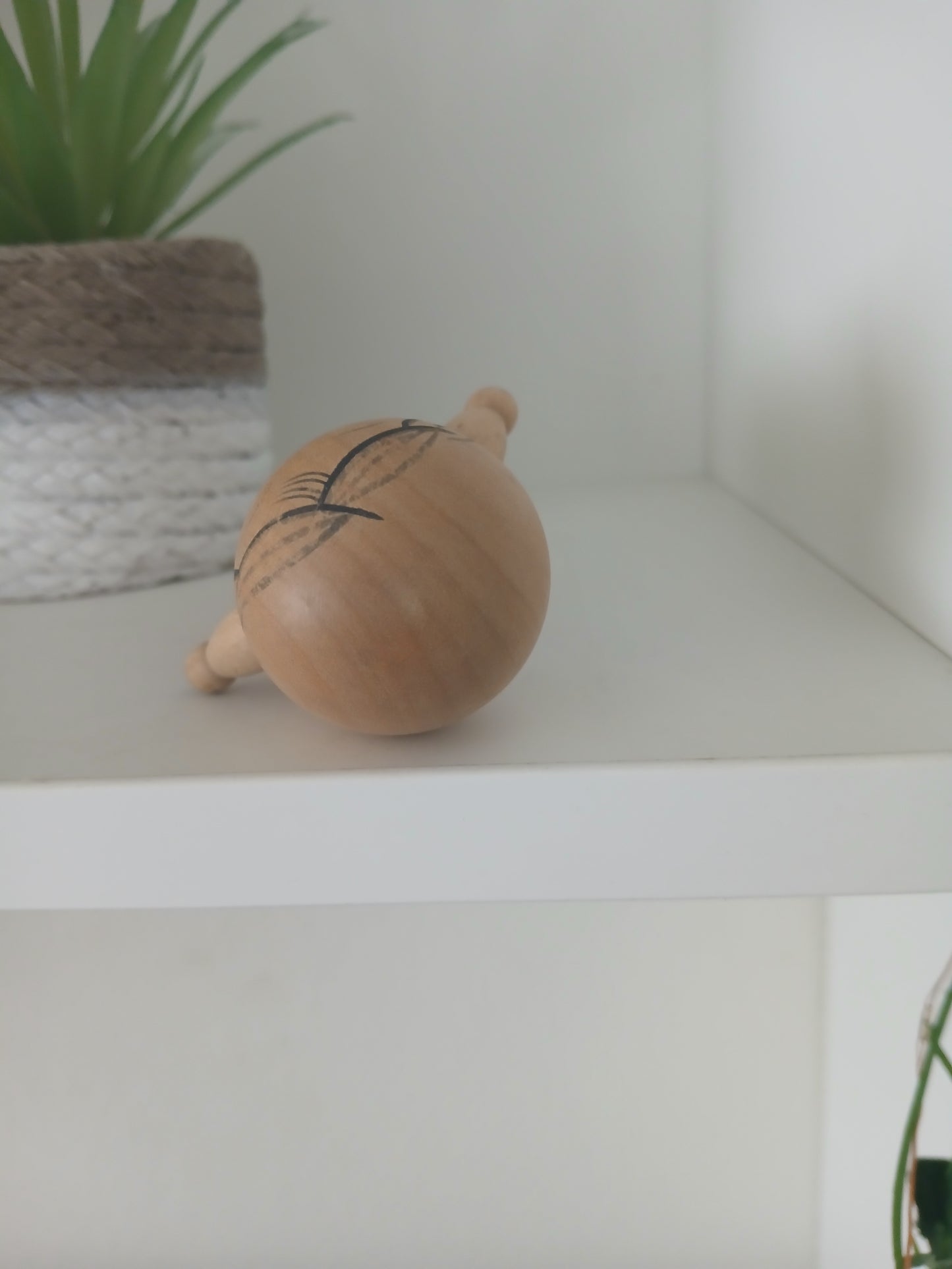 Cute creative kokeshi with lovely pigtails