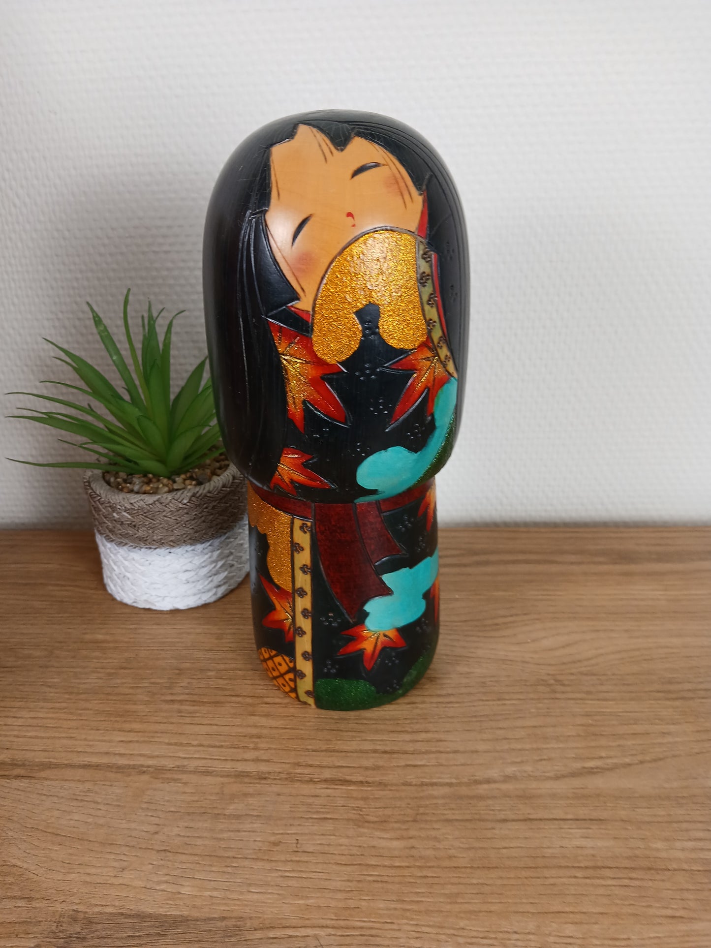 Beautiful creative Kokeshi made by Toshio Sekiguchi (1947-)
