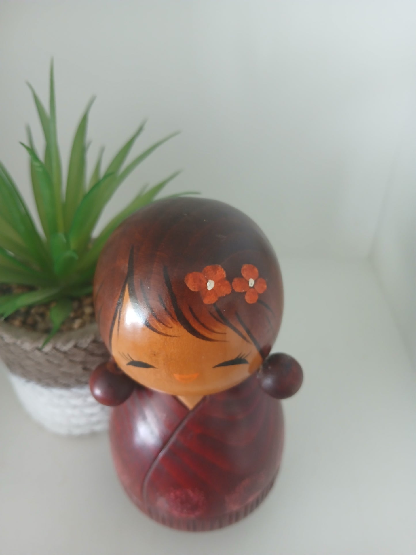 Rare Vintage Sosaku Kokeshi by Aoki Ryoka (1931-)