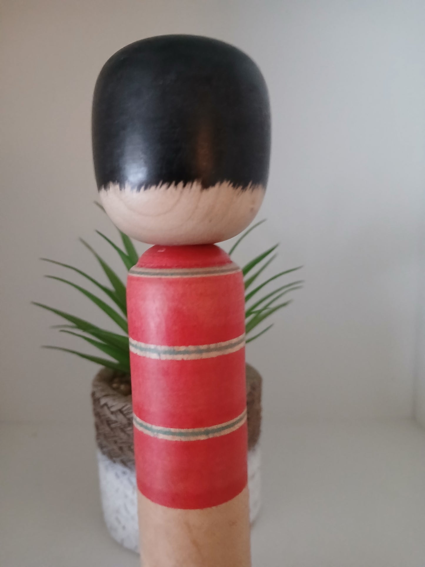 Vintage traditional Tsugaru kokeshi with Daruma