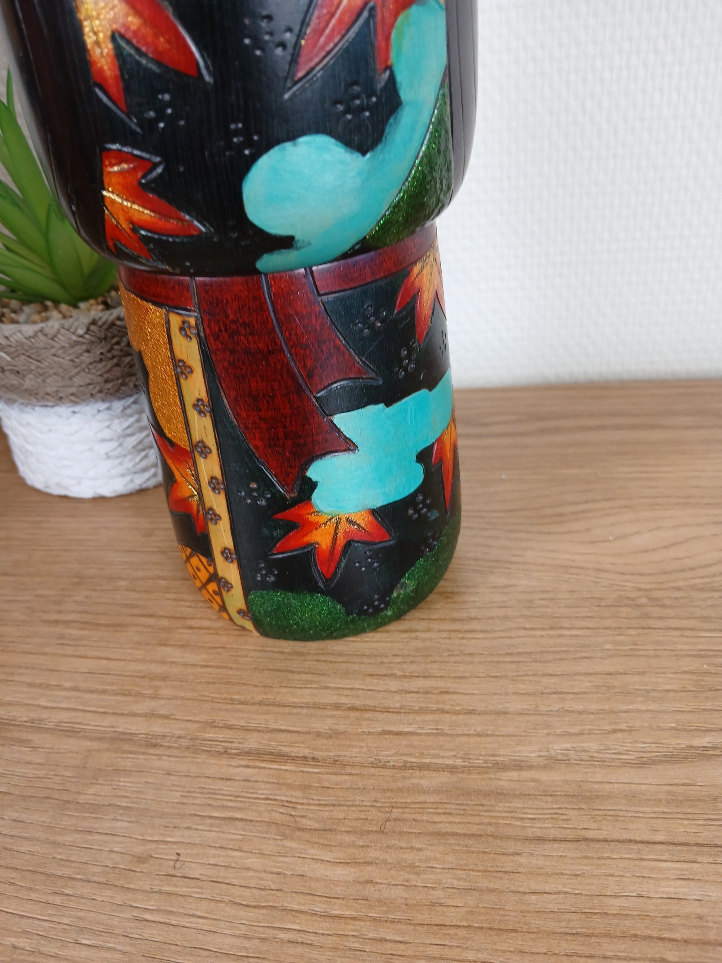 Beautiful creative Kokeshi made by Toshio Sekiguchi (1947-)