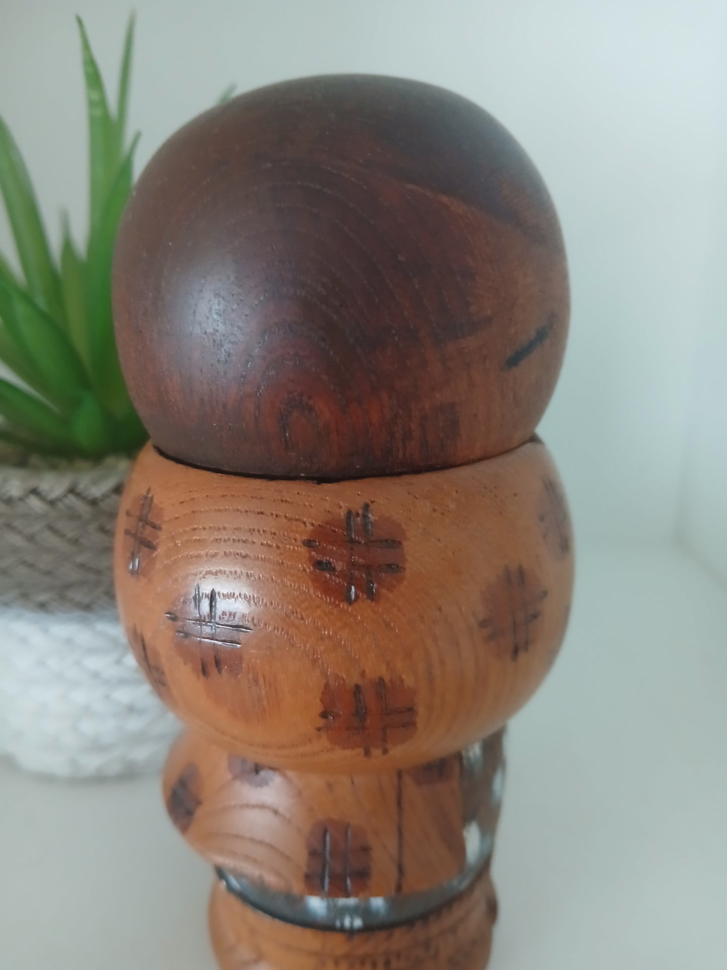 Rare Vintage Sosaku Kokeshi by Aoki Ryoka (1931-)