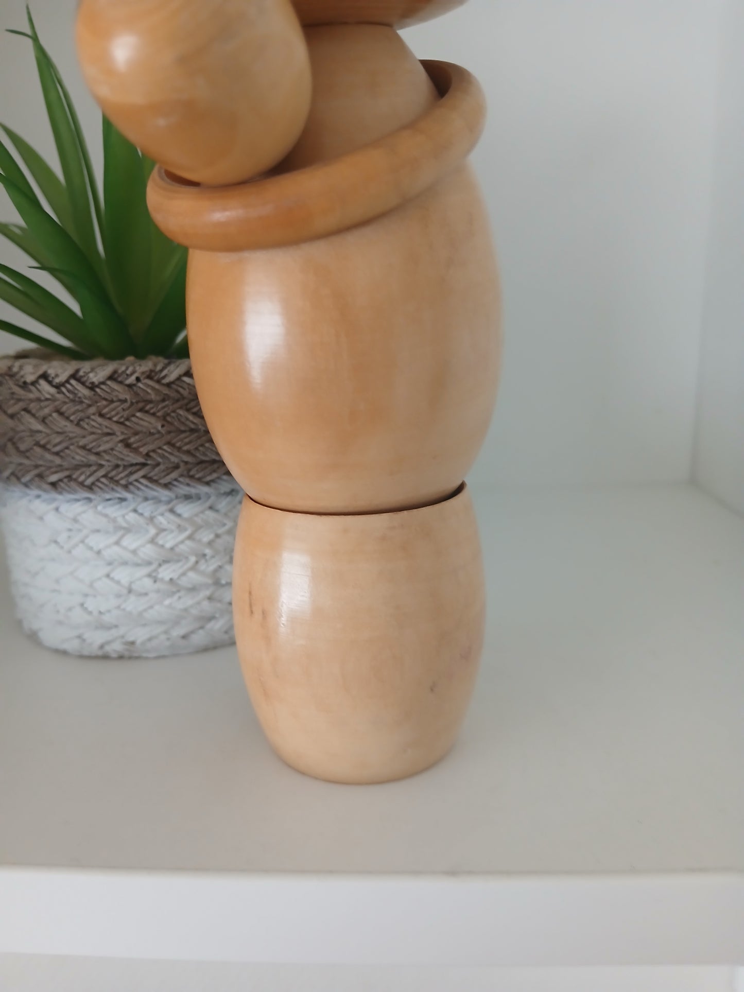 Vintage creative kokeshi by Yajima Suihou (1915-)- Mother and child
