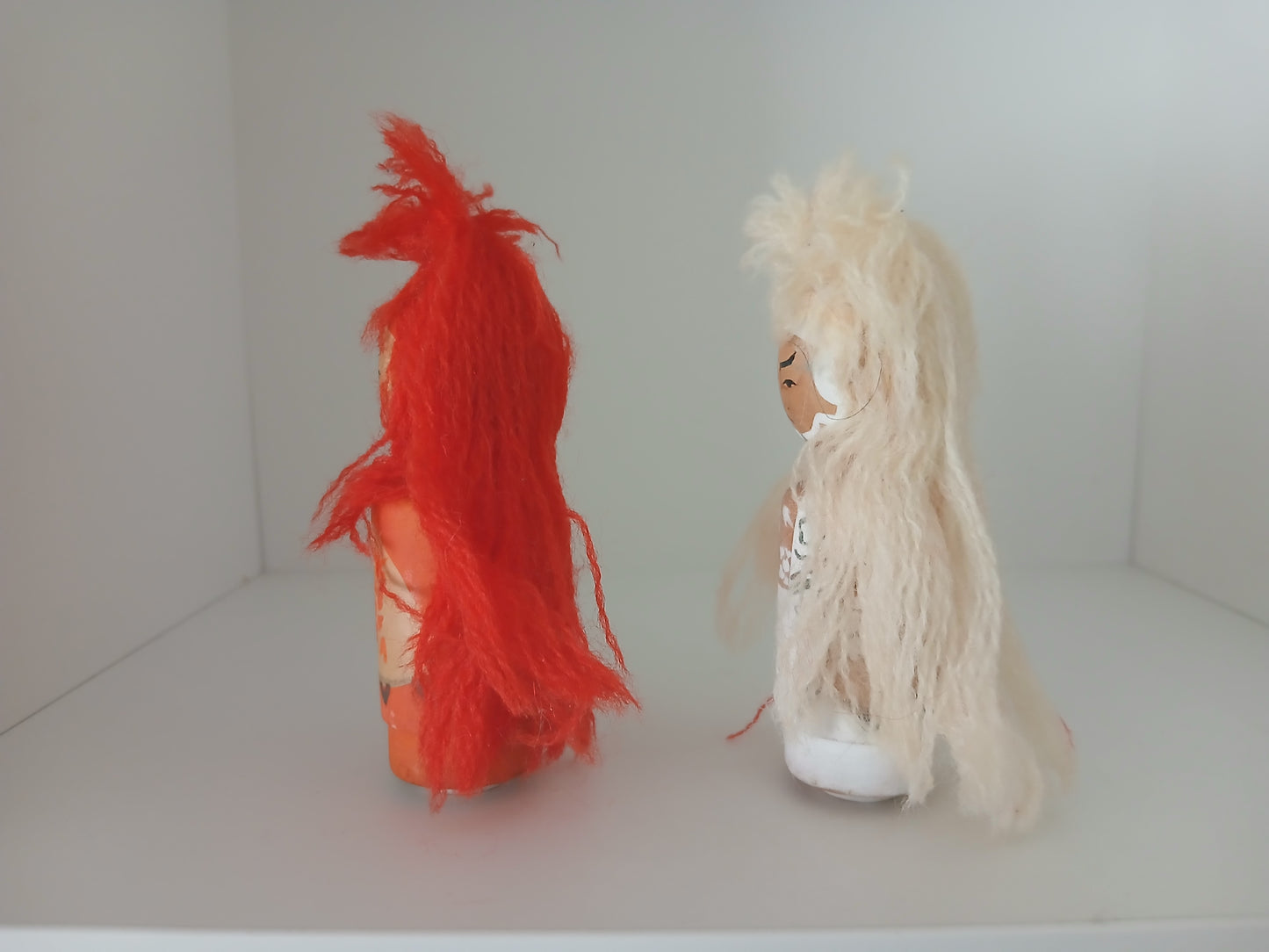 Two vintage kokeshi by Yuukari Kougei