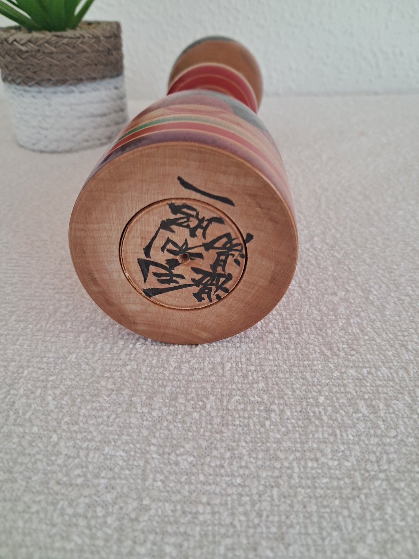 Vintage traditional Tsugaru Kokeshi made by Mori Shoichi (1954-)