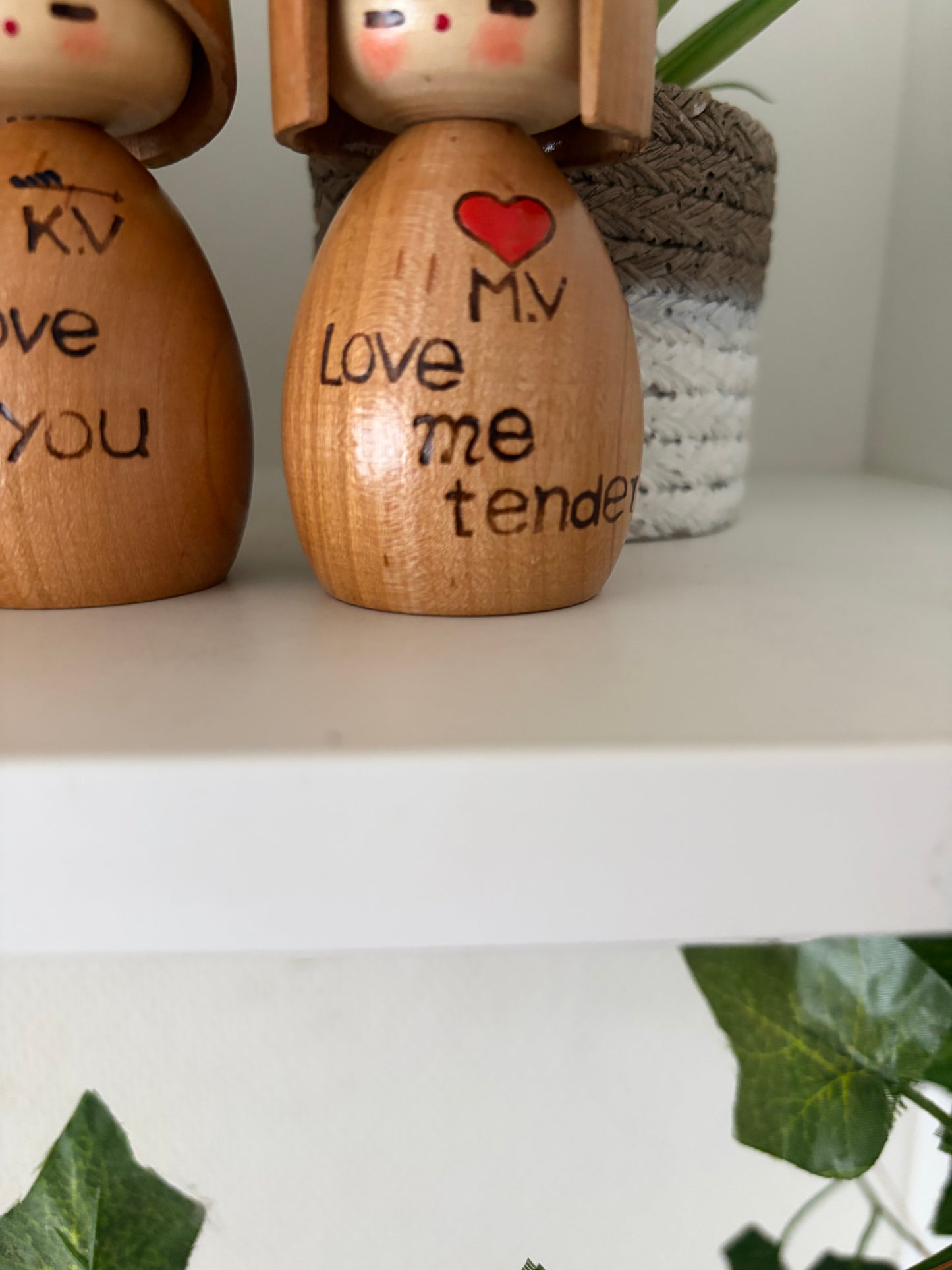 Vintage Sosaku kokeshi by Masashi Takeda - Love pair (1930-2015)