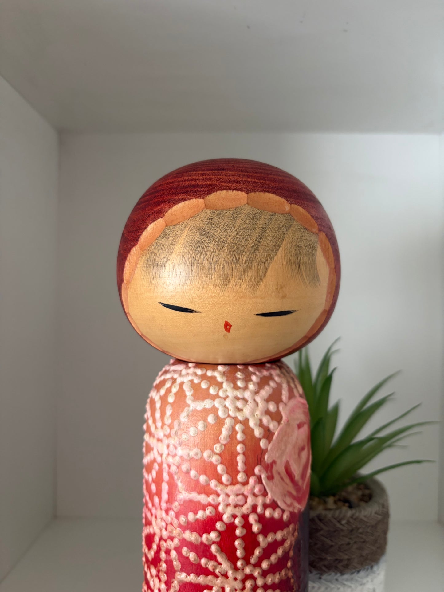 Vintage Sosaku Kokeshi entitled “Kanako - Flower Girl” by Watanabe Masao (1917-2007)