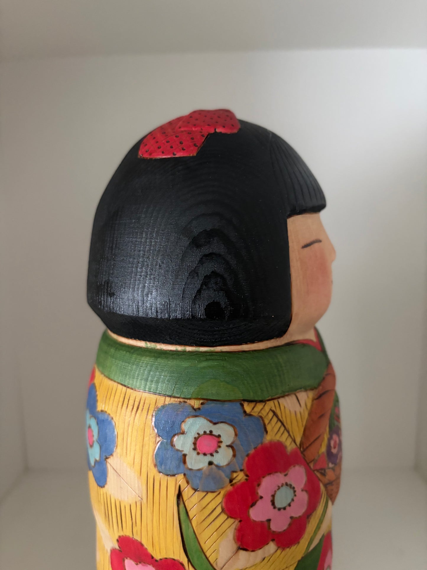 Modern Sosaku kokeshi by Yuko Yamazaki is part of her Easter Series - With box