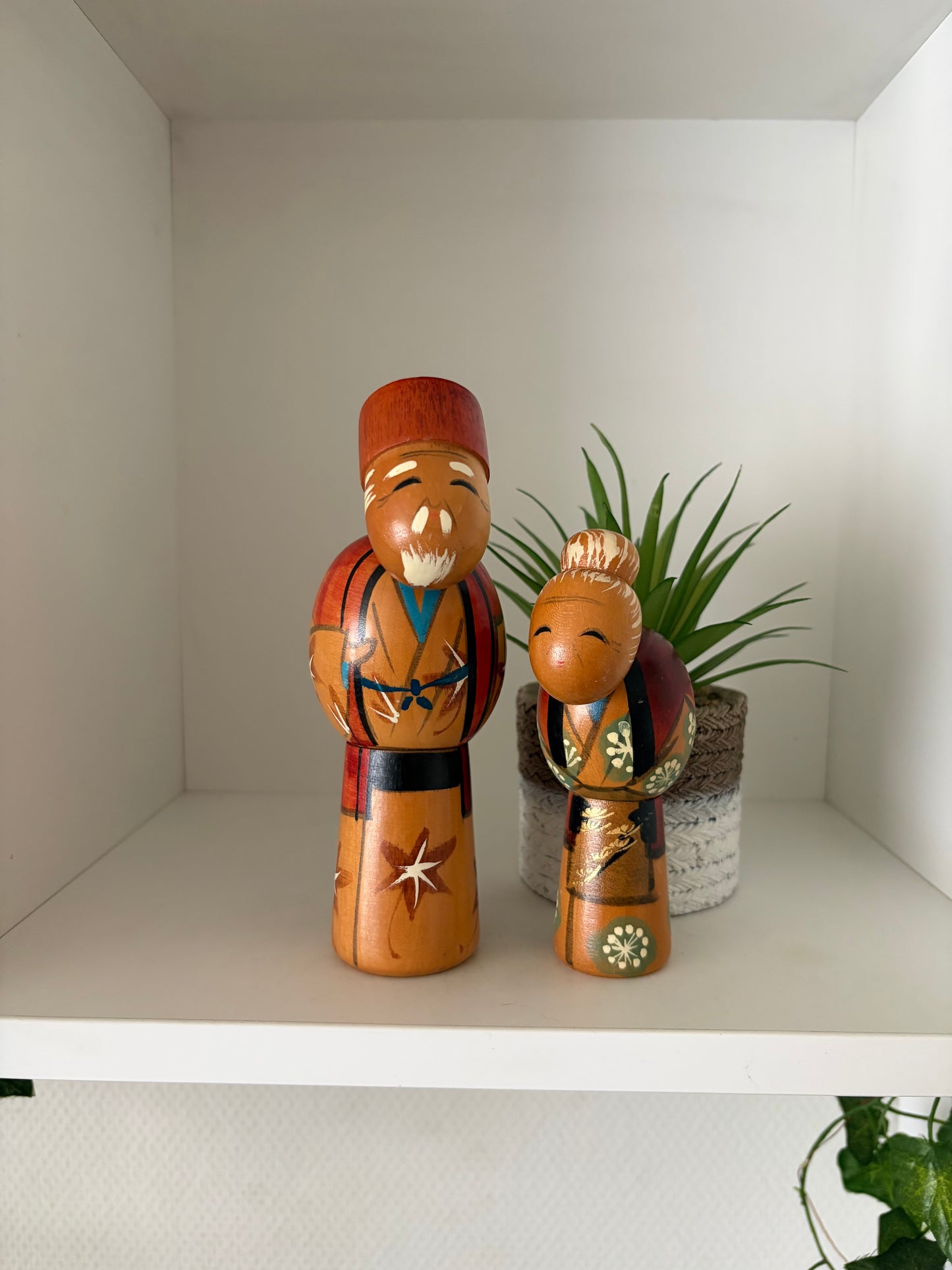 Vintage set creative kokeshi by Hajime Miyashita (1940-)