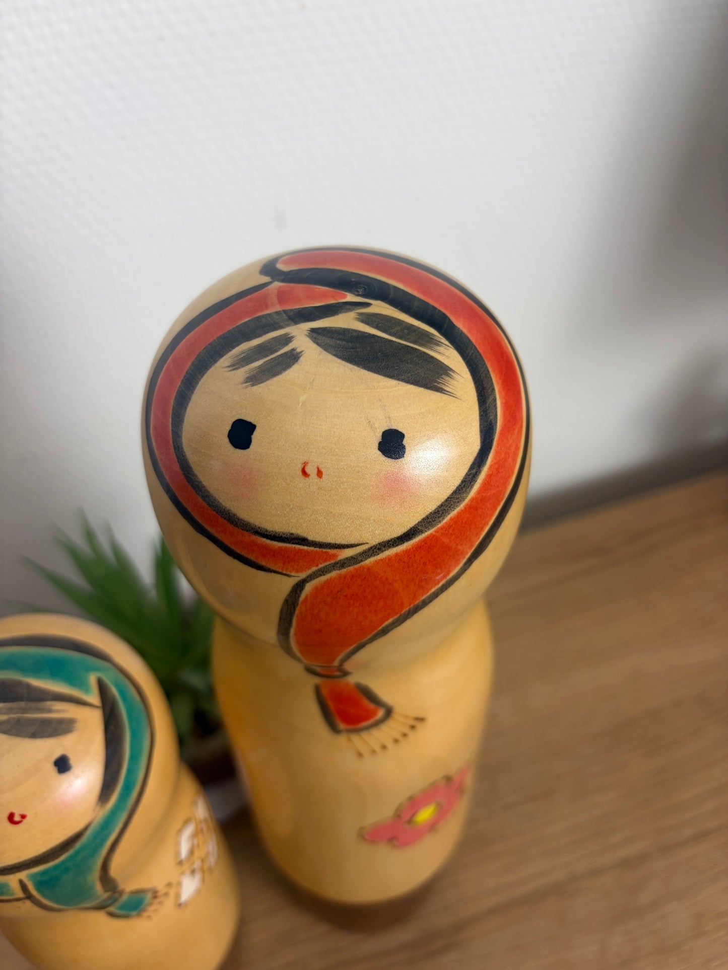 Rare set of Sosaku kokeshi by Kaganuma Masayuki - Mother and child