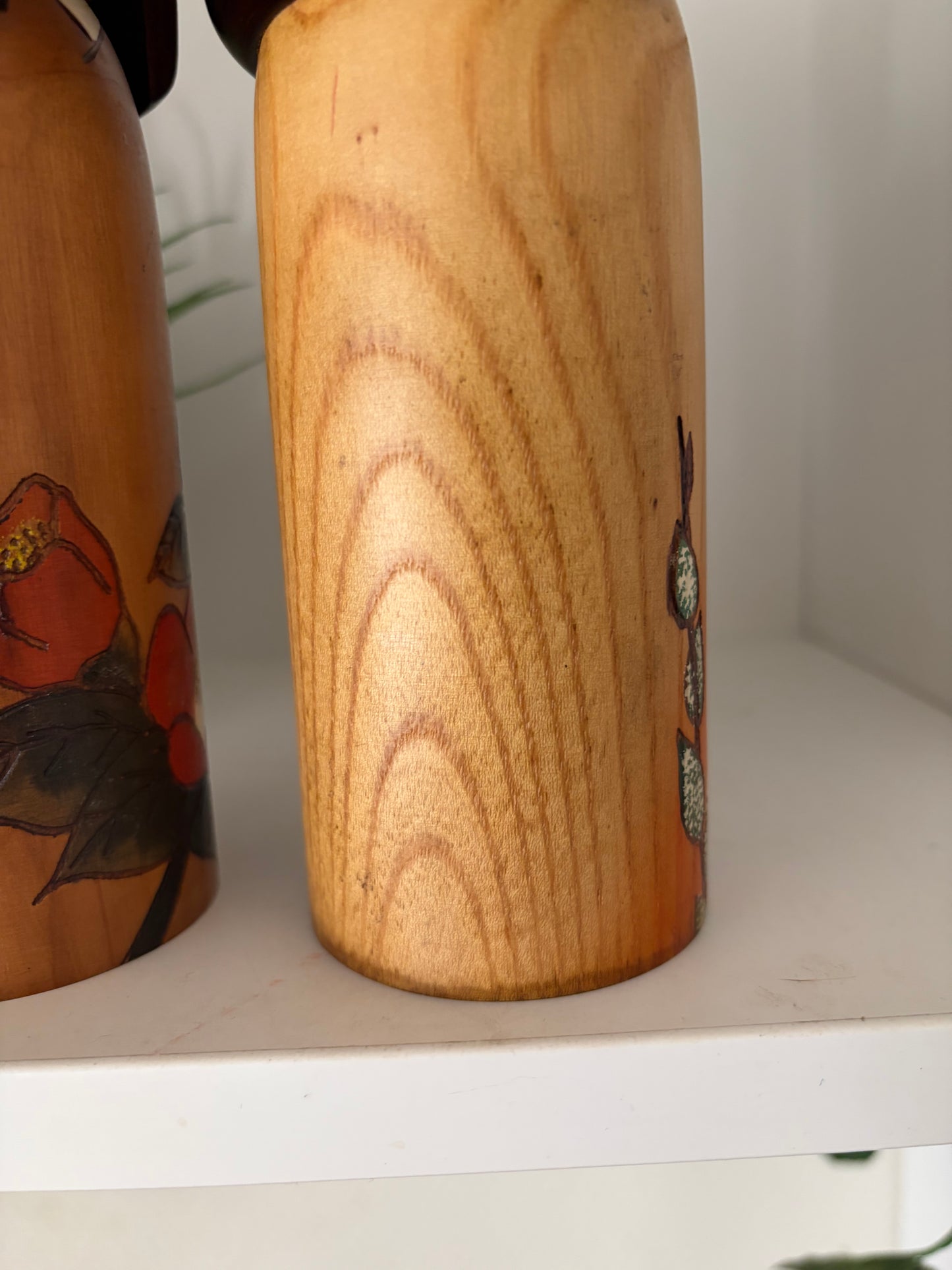 Set of two vintage Gumma kokeshi by Usaburo