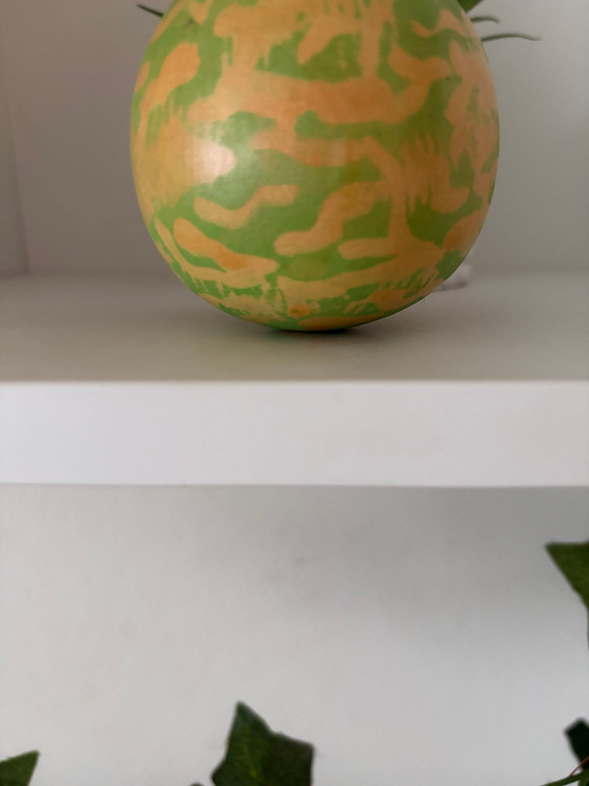 Rare vintage melon kokeshi by Hiroe Fukushima