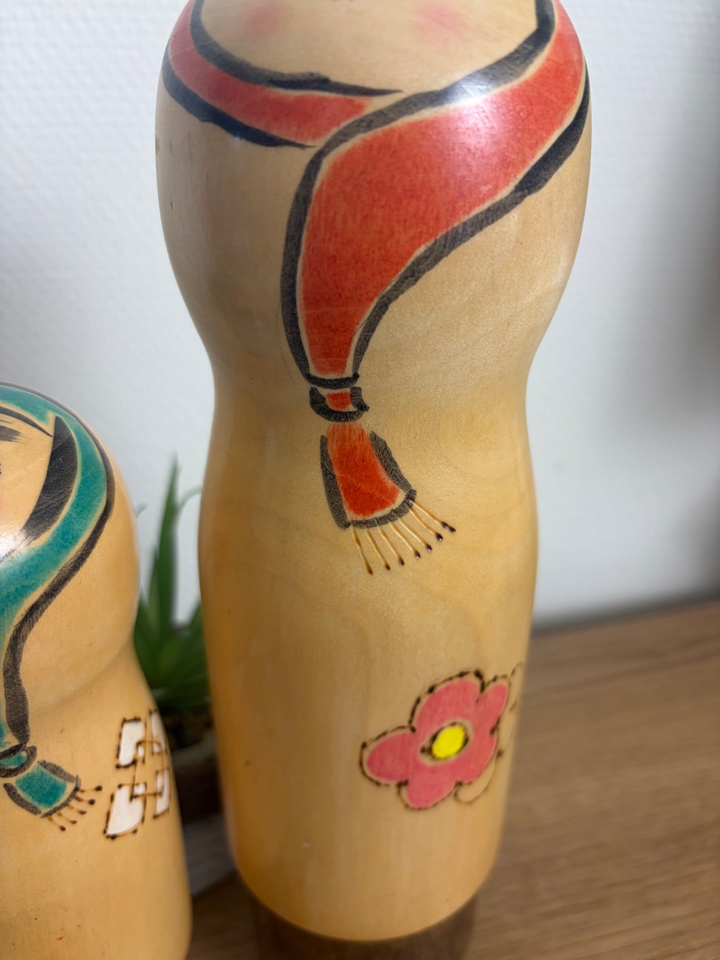 Rare set of Sosaku kokeshi by Kaganuma Masayuki - Mother and child