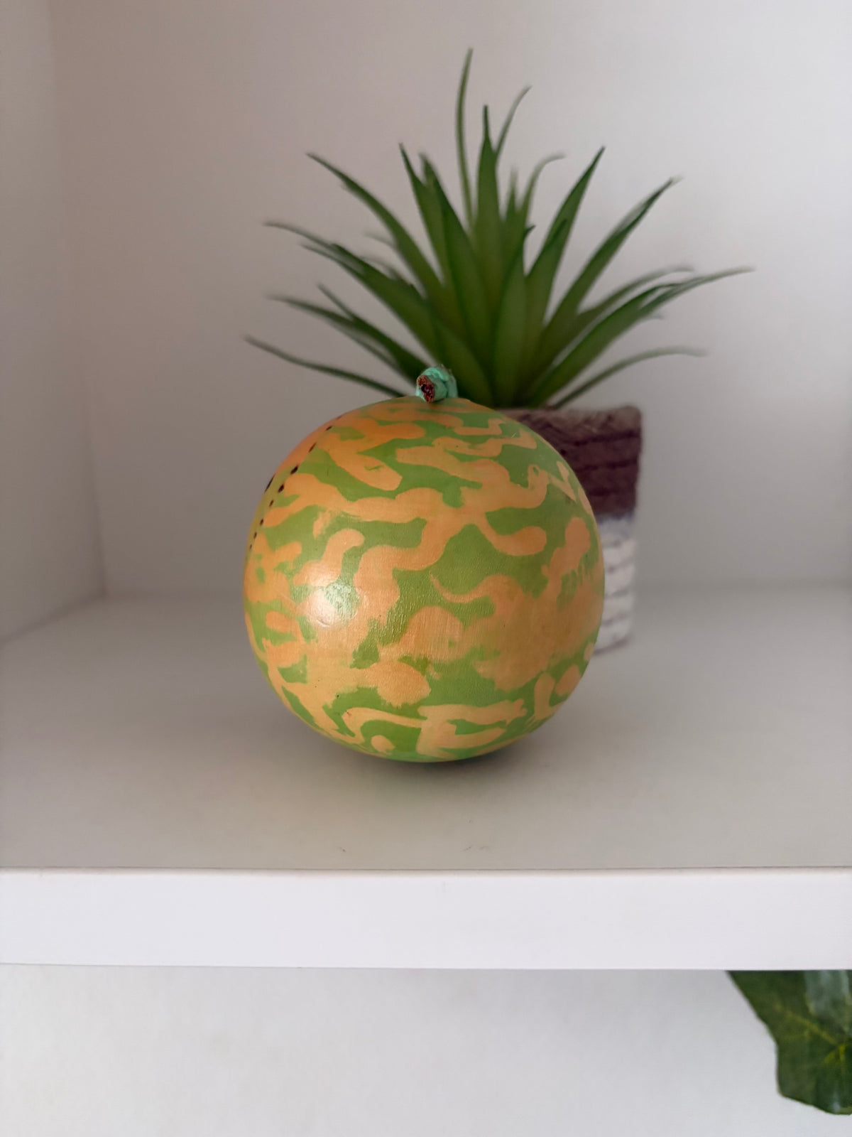Rare vintage melon kokeshi by Hiroe Fukushima