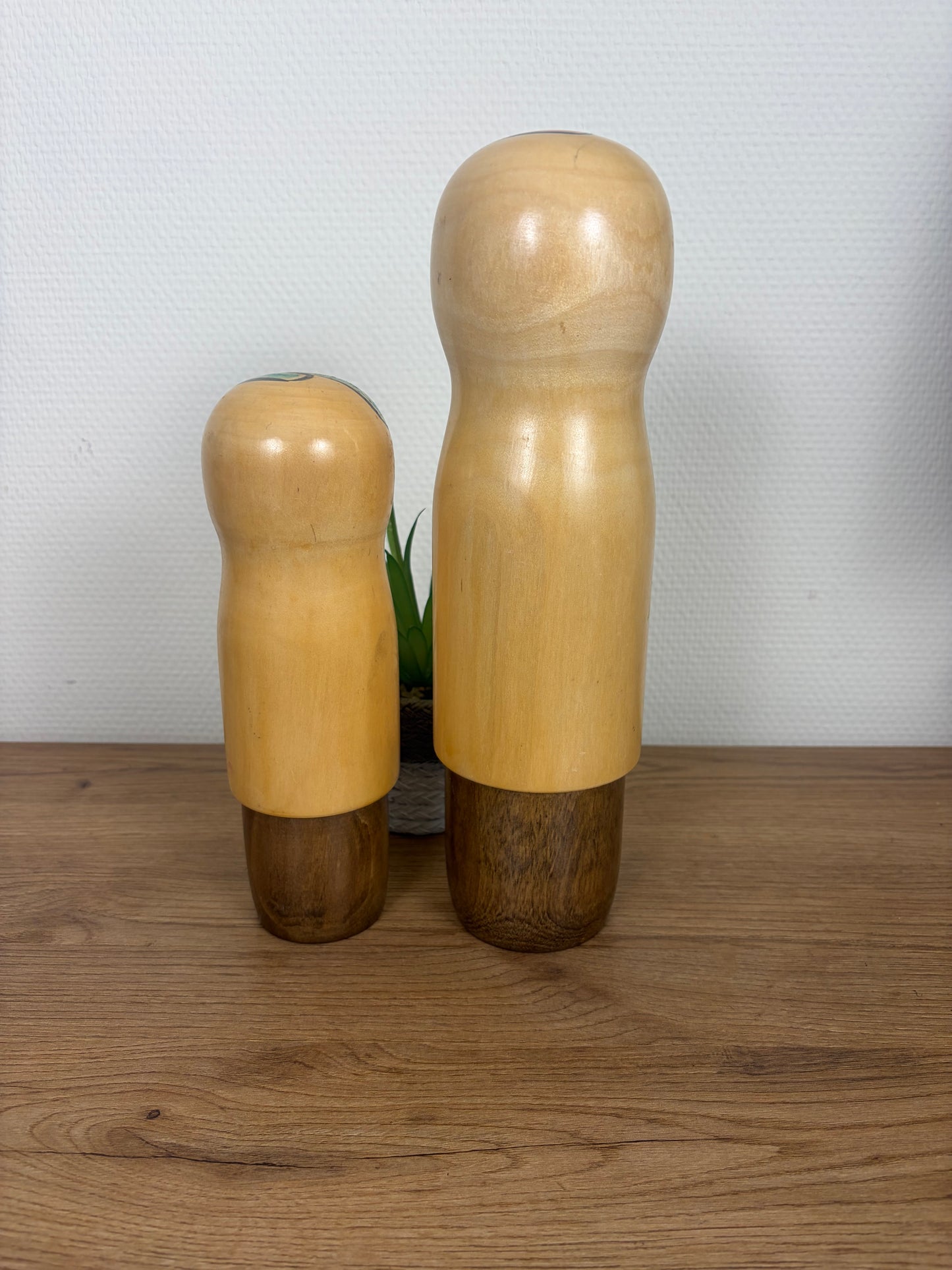 Rare set of Sosaku kokeshi by Kaganuma Masayuki - Mother and child