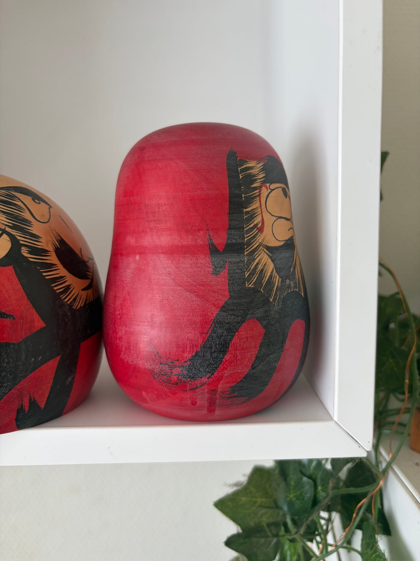 Complete first edition collection of 10 Daruma kokeshi by the Sony Family Club